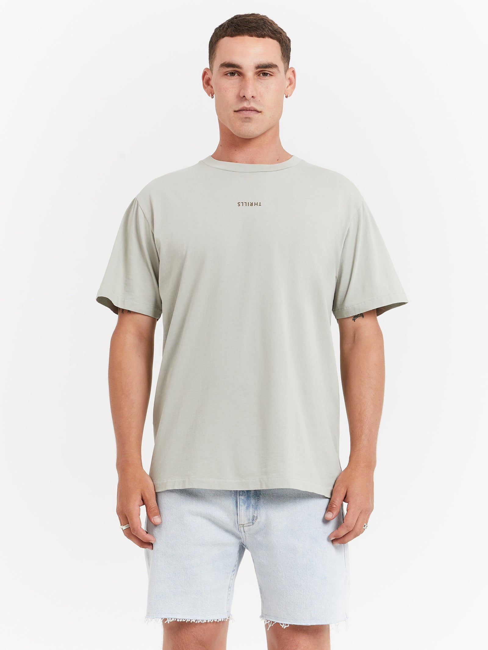 Minimal Thrills Merch Fit T-Shirt in Sage Grey