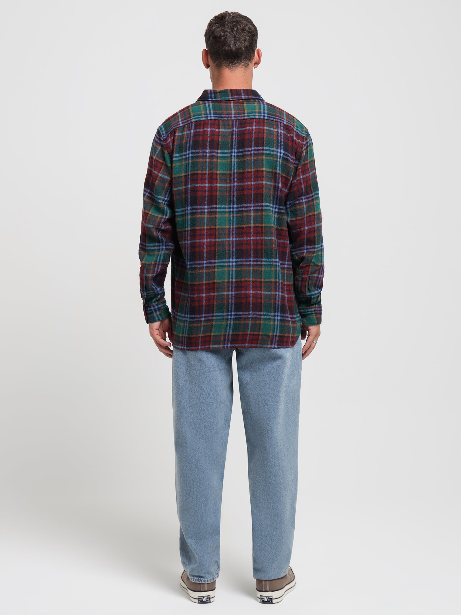 Jackson Worker Shirt in Ferdinand Plaid Evergreen