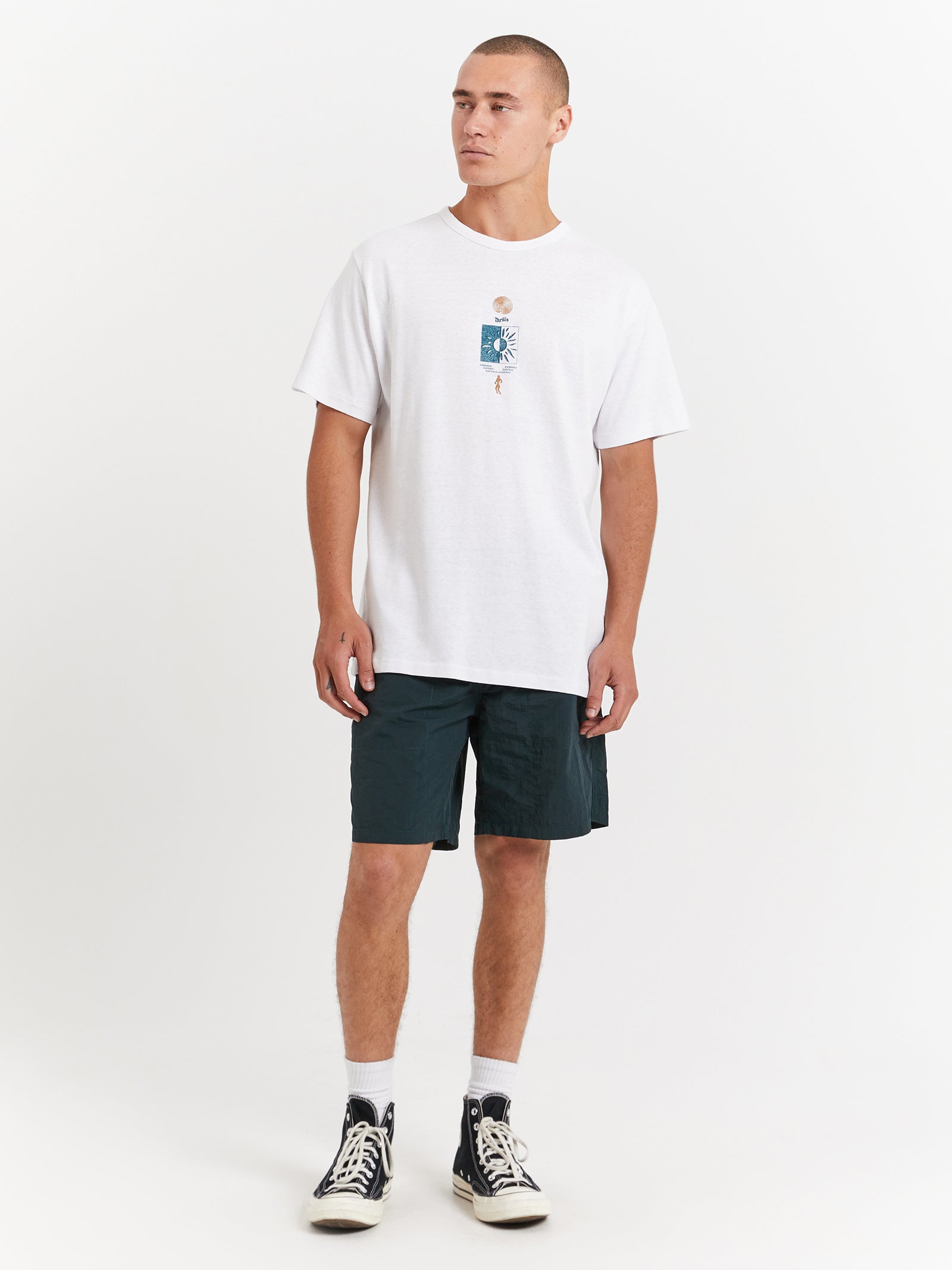 Hemp Existencial Merch Fit T-Shirt in Lucent White