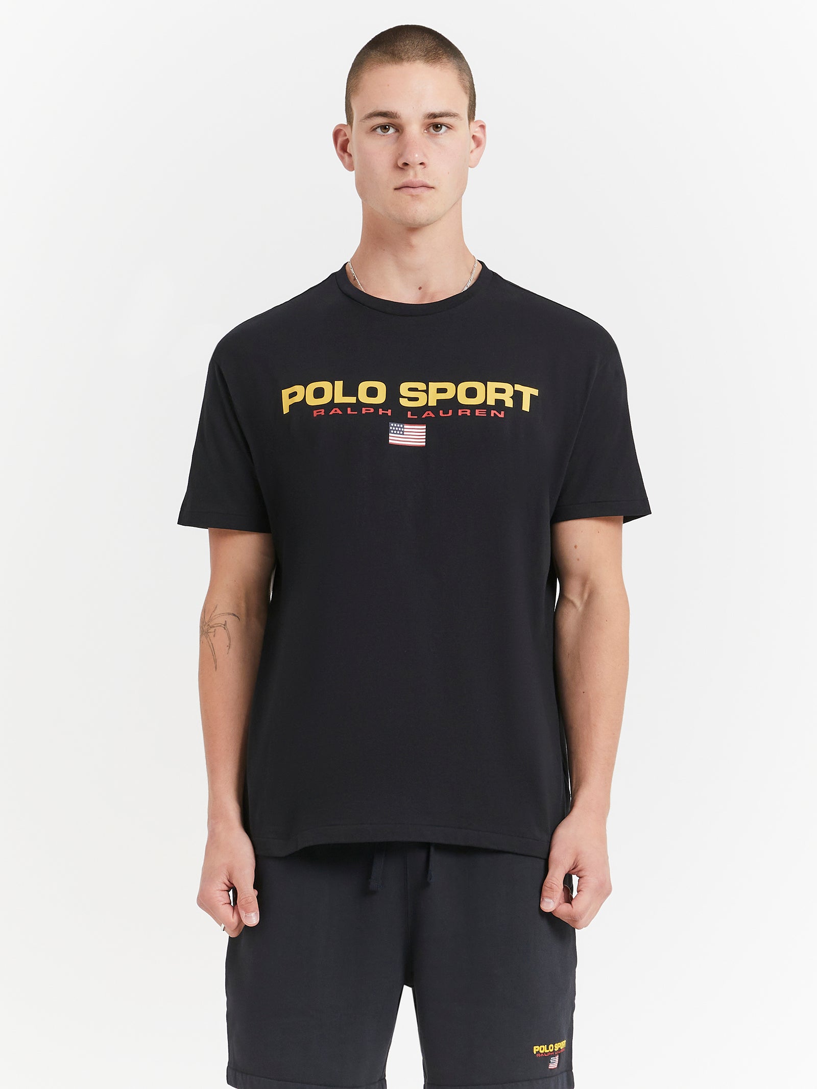 Classic Fit Polo Sport Jersey T-Shirt in Polo Black & Gold