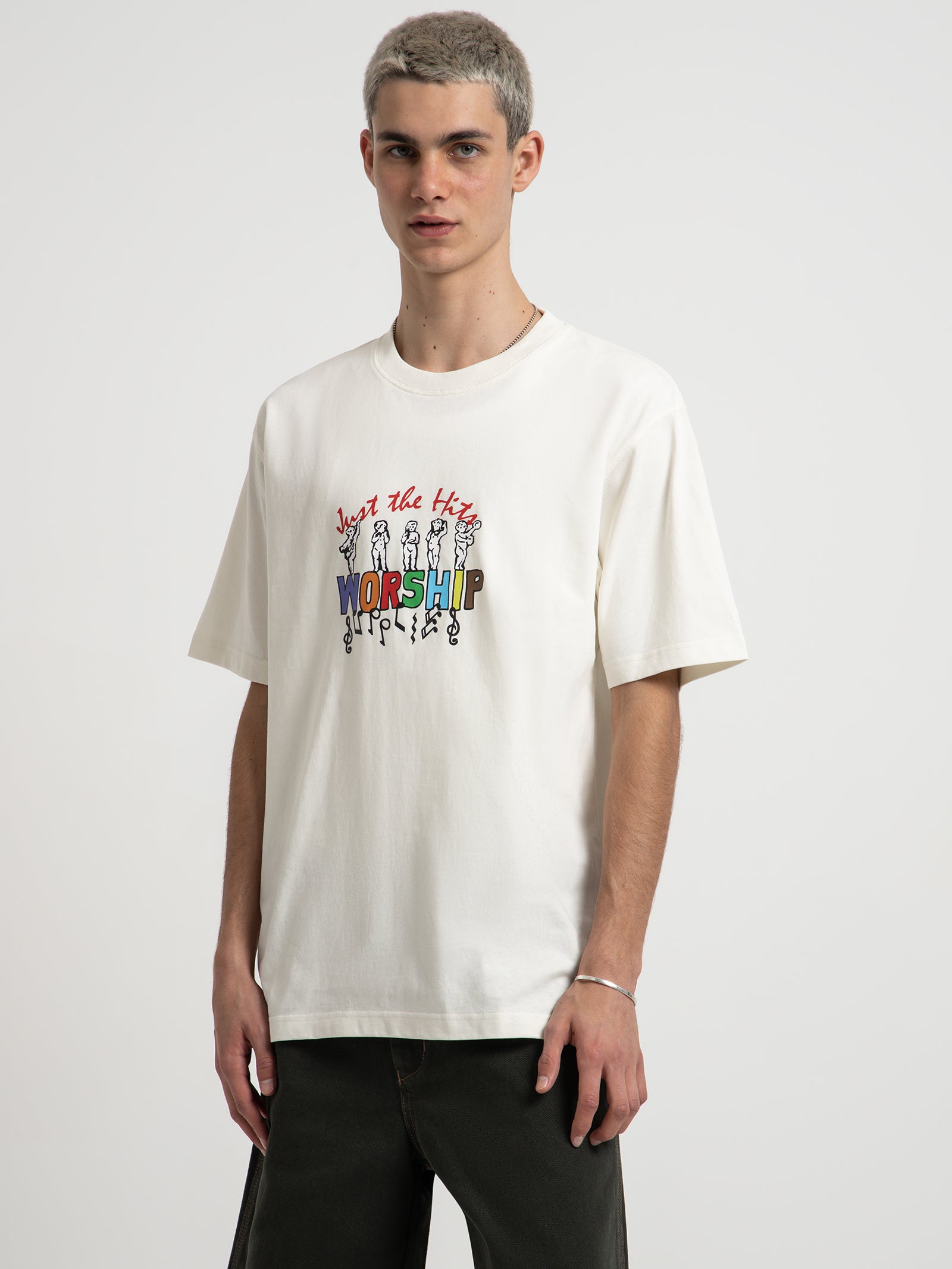 The Hits T-Shirt in Bone White