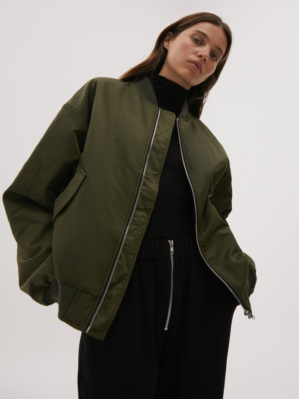 NYX Bomber Jacket in Khaki