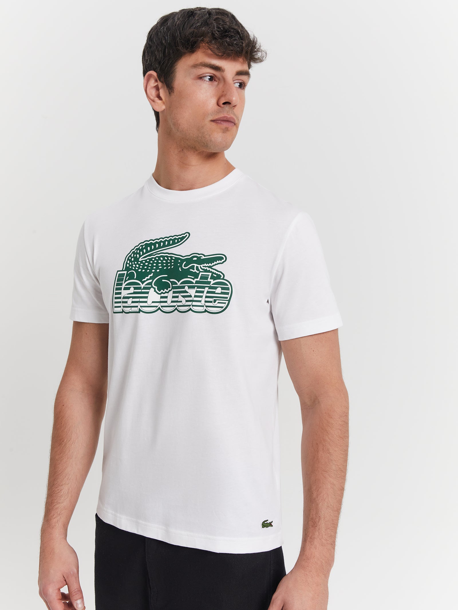 Neo Heritage Jersey Logo T-Shirt in White & Green