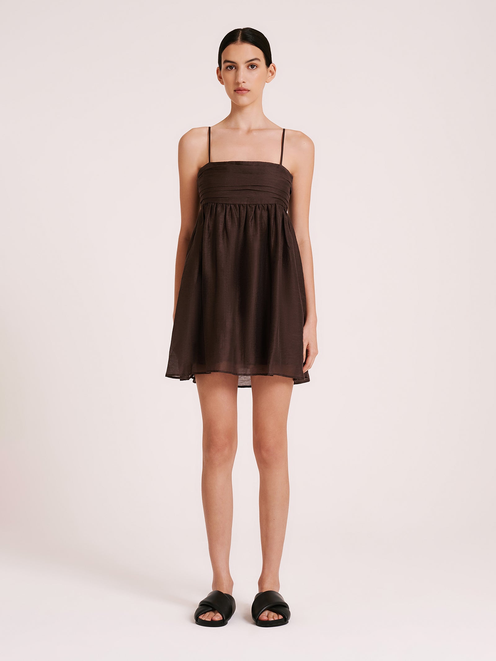 Ziki Mini Dress in Bark