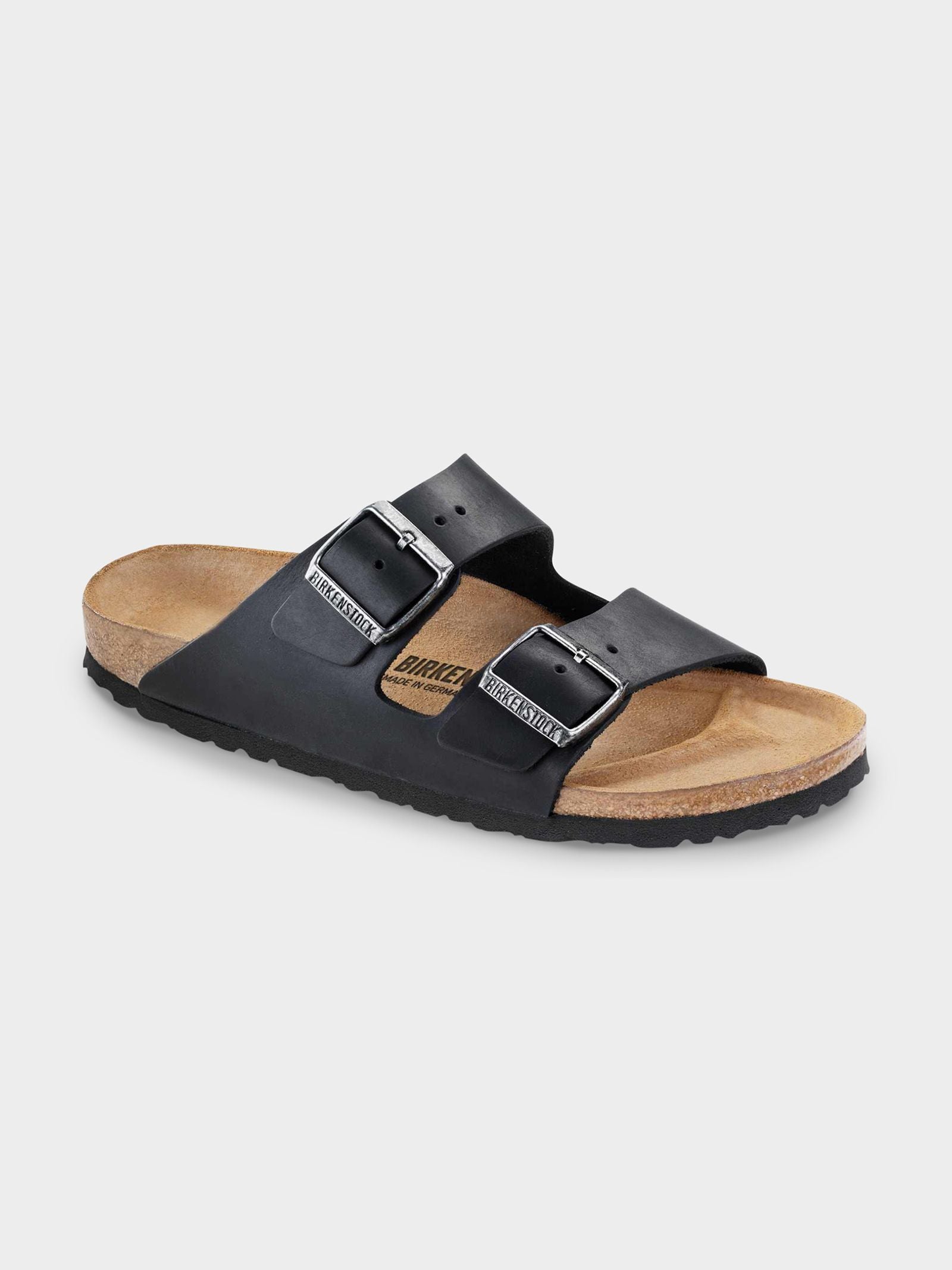 Mens Arizona Two Strap Sandal in Black