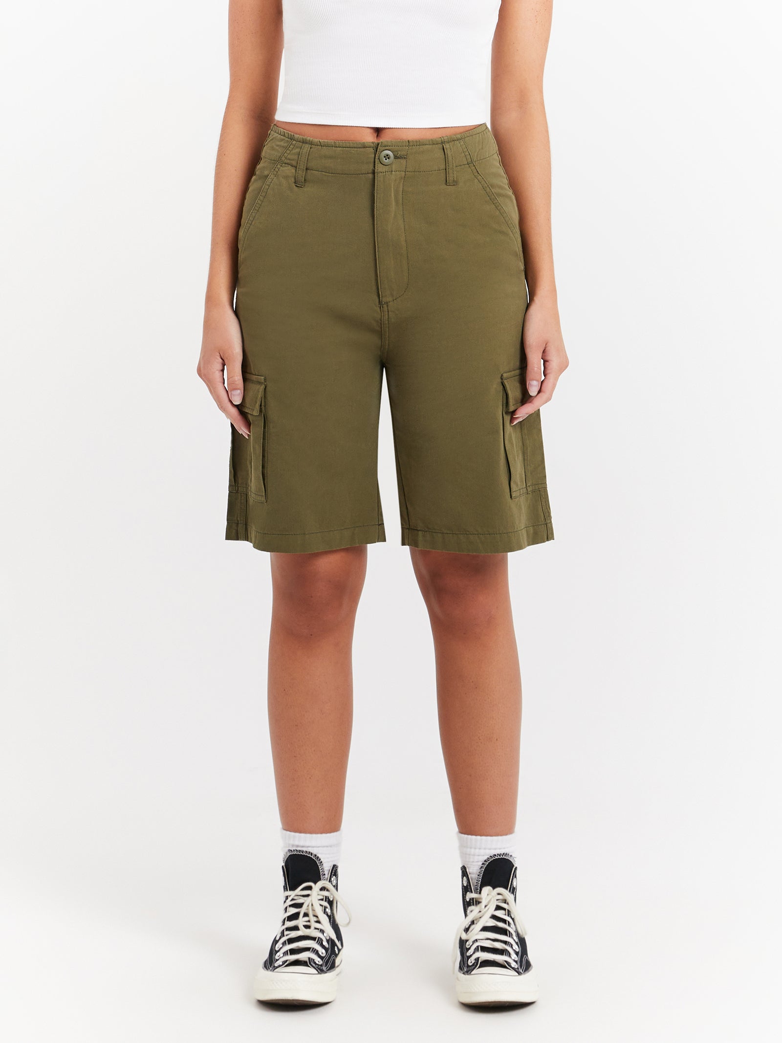 Surplus Cargo Shorts in Olive