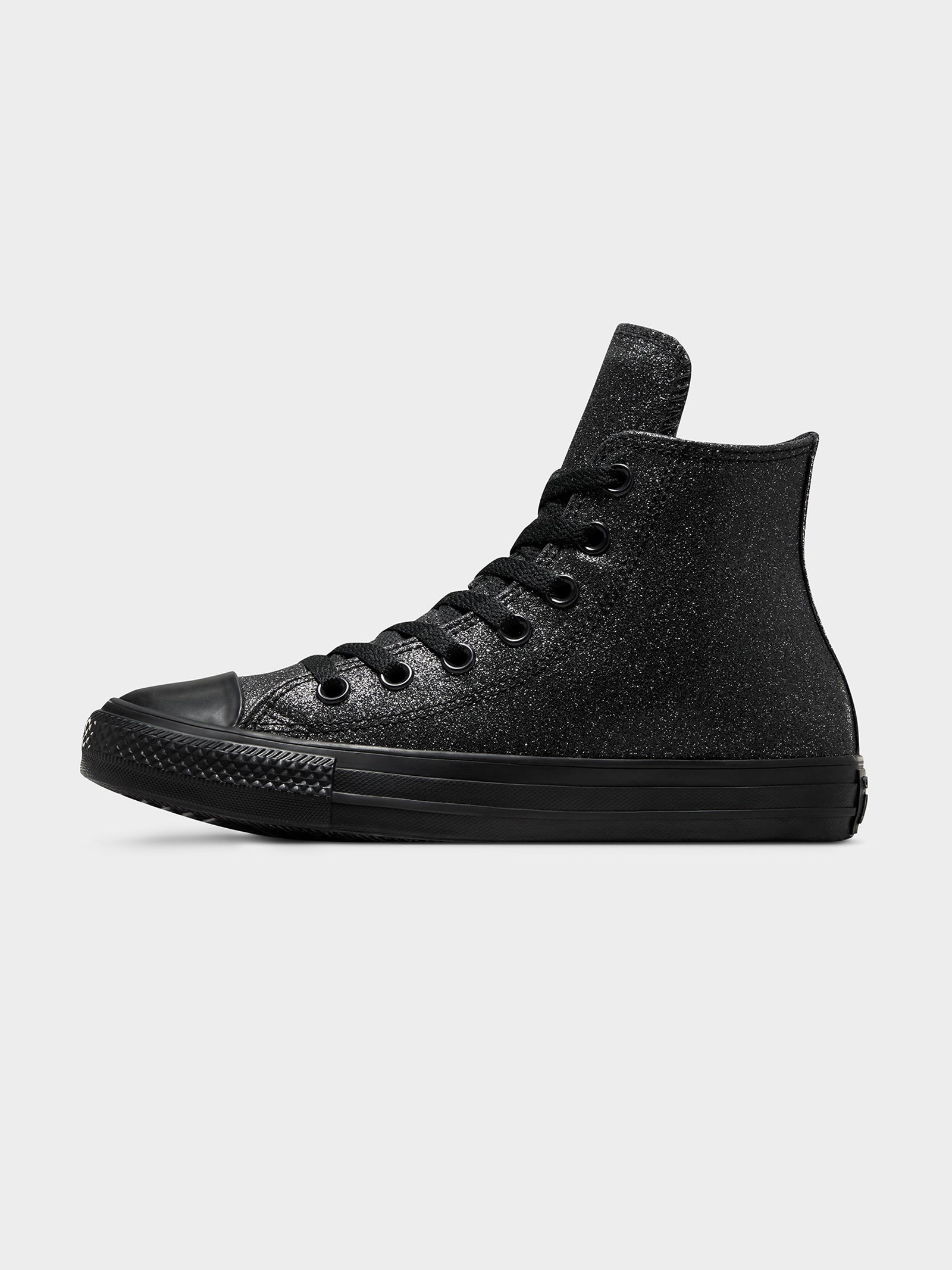 Unisex Chuck Taylor All Star Sparkle Party High Top Sneakers in Black