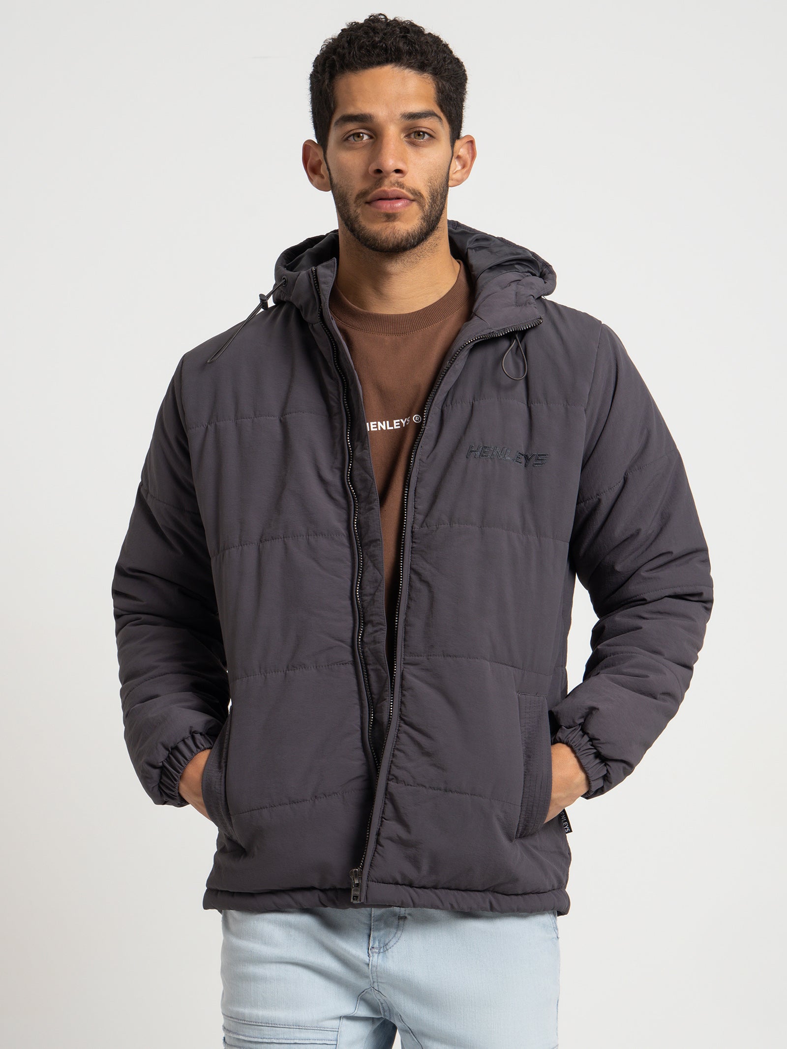 Overdrive Hooded Puffer in Coal