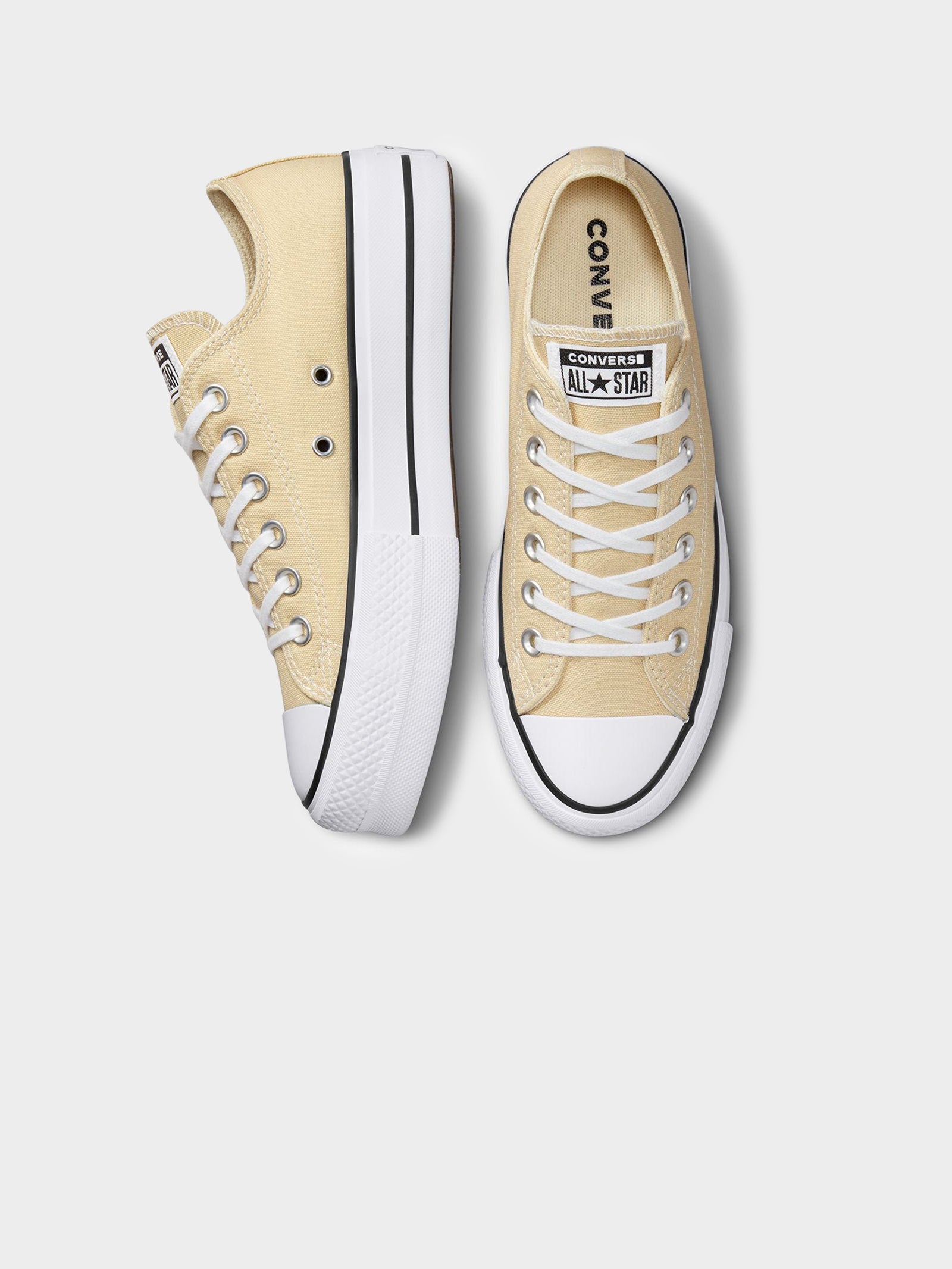 Womens Chuck Taylor All Star Lift Low Top Sneakers in Oat Milk