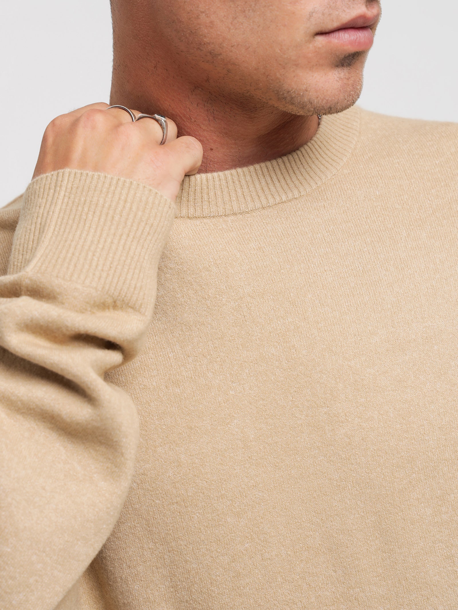 Arden Knit Sweat in Almond