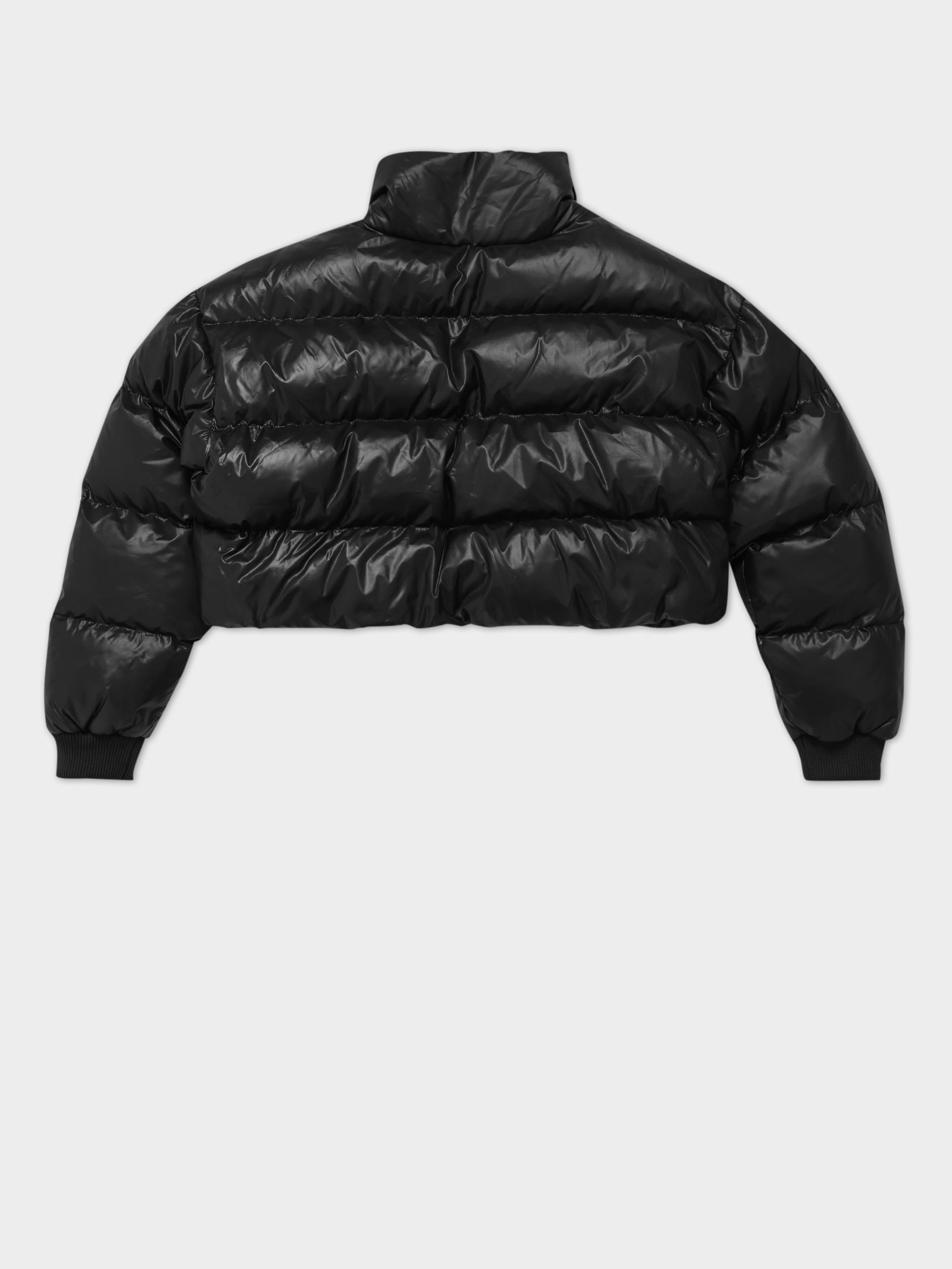 Stock Crop Puffer Jacket in Black