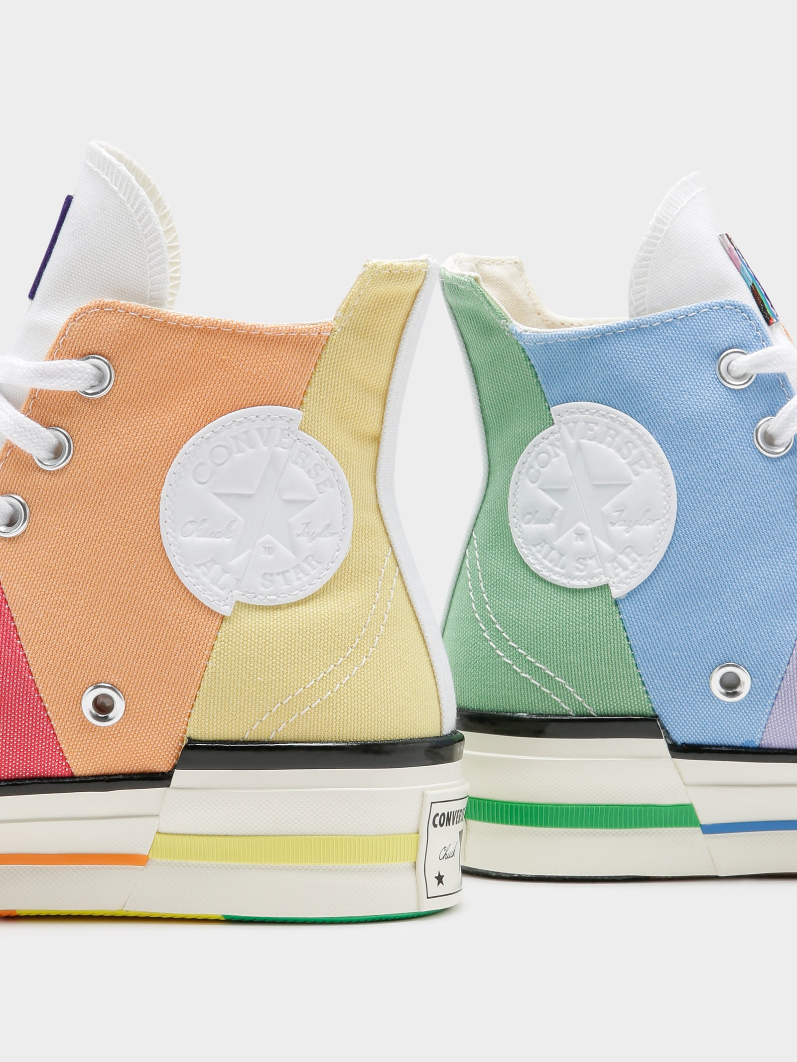 Unisex Chuck 70 Plus High Top Pride Sneakers in Rainbow