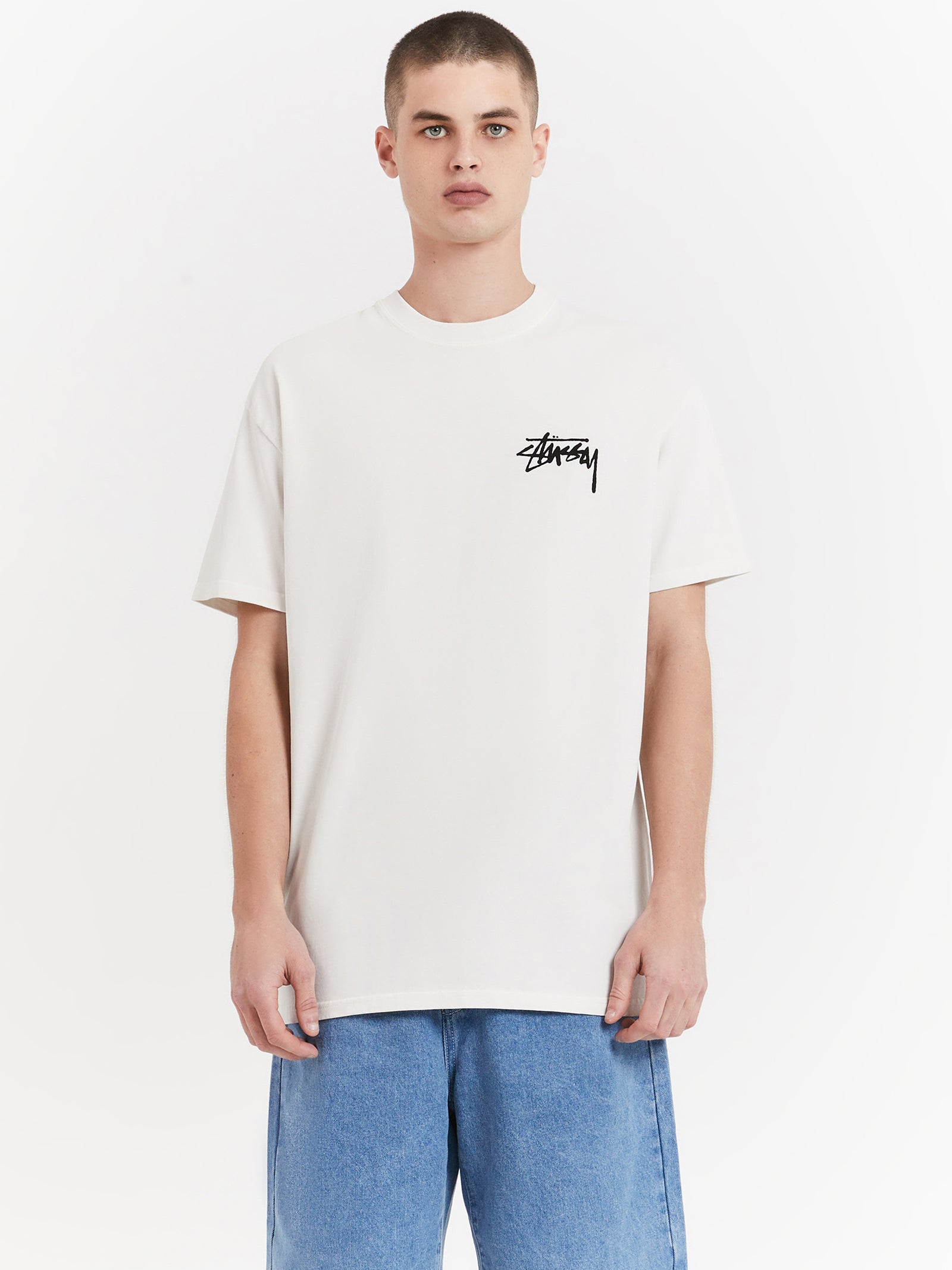 Read Em N Weep Heavyweight T-Shirt in Pigment Washed White