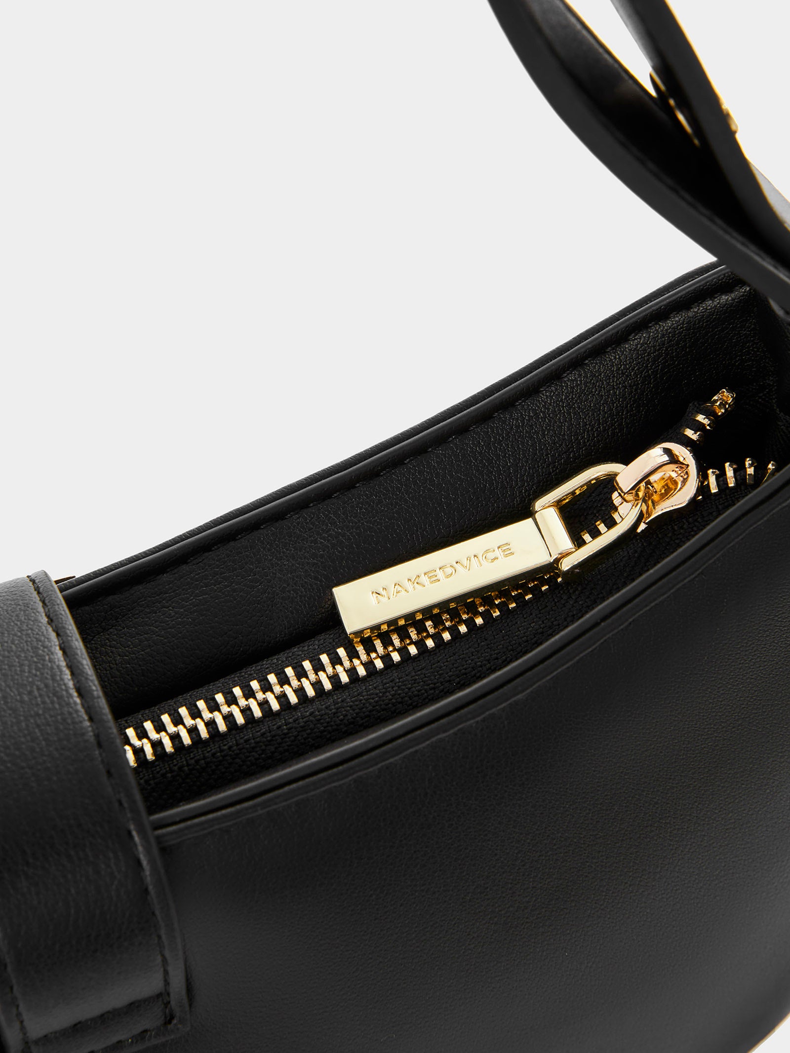 The Celia Shoulder Bag in Black & Gold