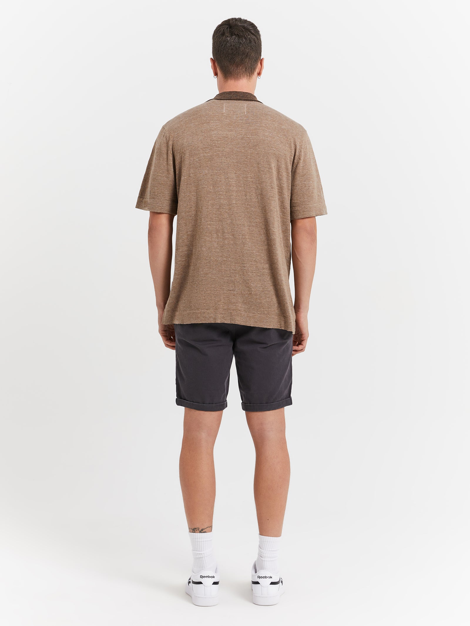 Saloon Knit Shirt in Tan