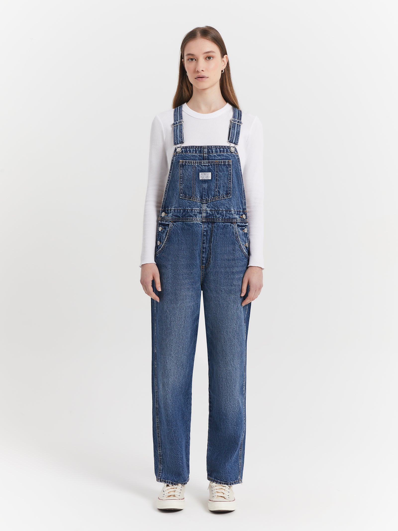 Vintage Overalls in Blue Denim