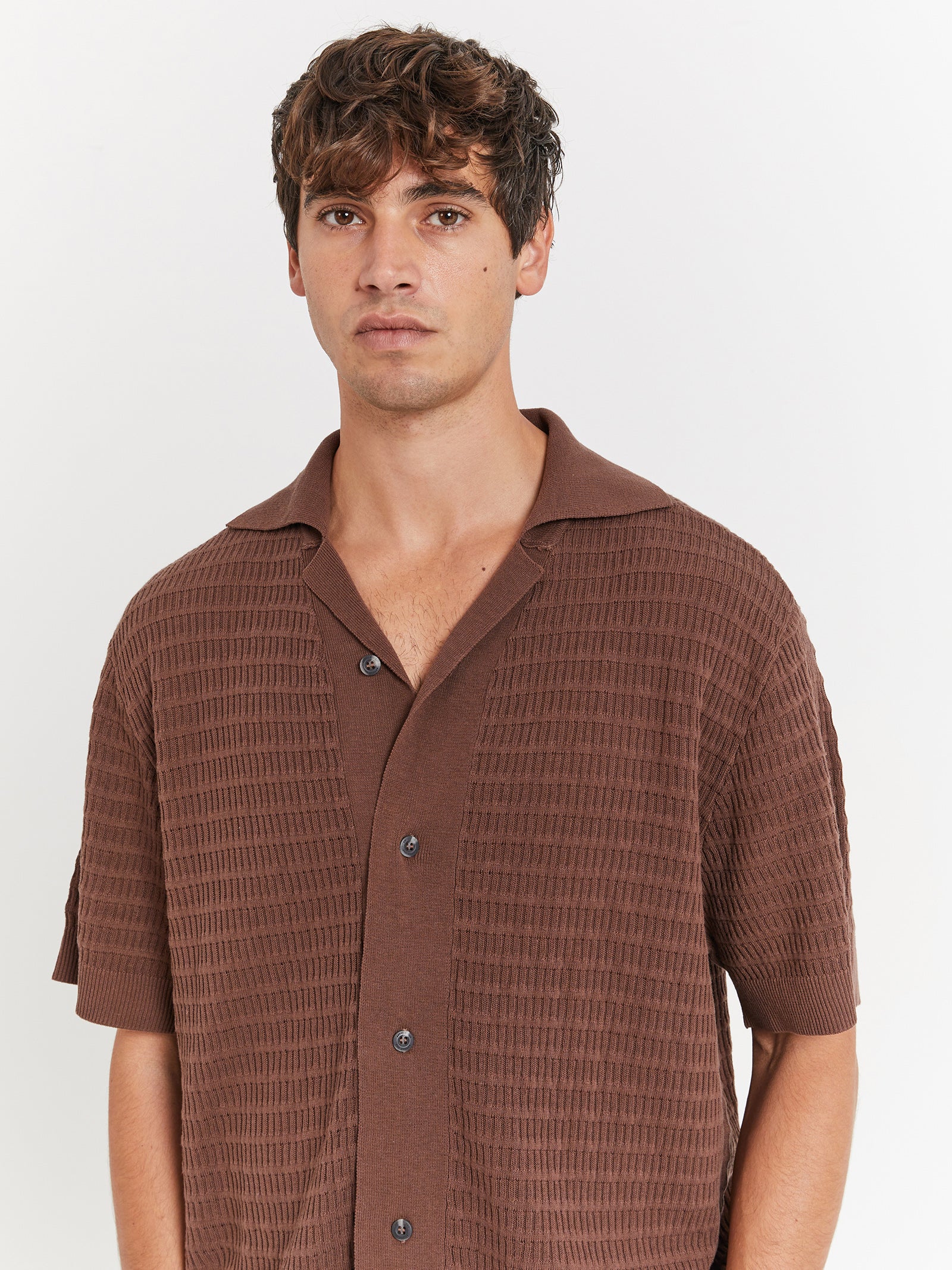 Zanito Knit Shirt in Taupe