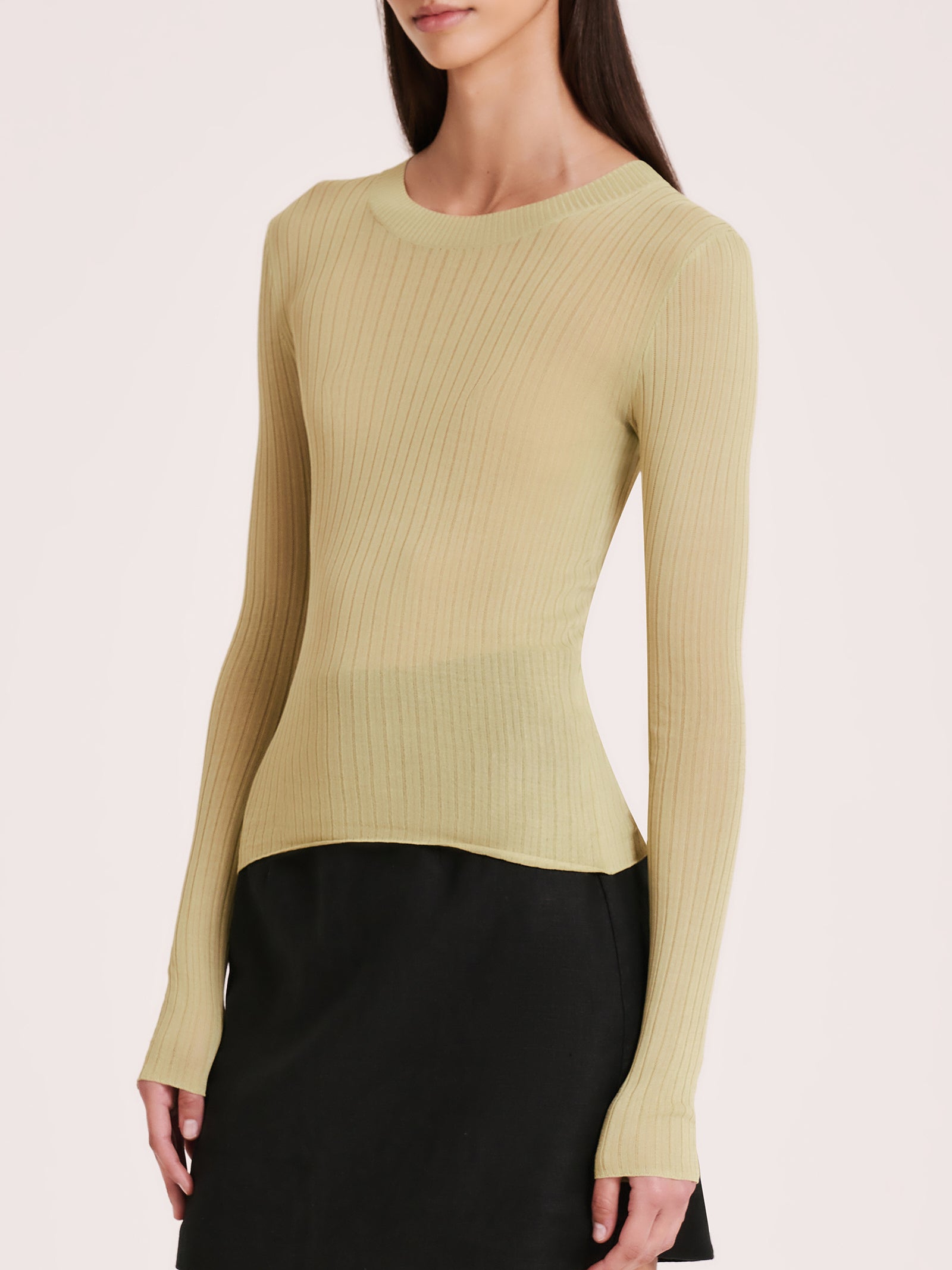 Mitra Sheer Knit in Lime