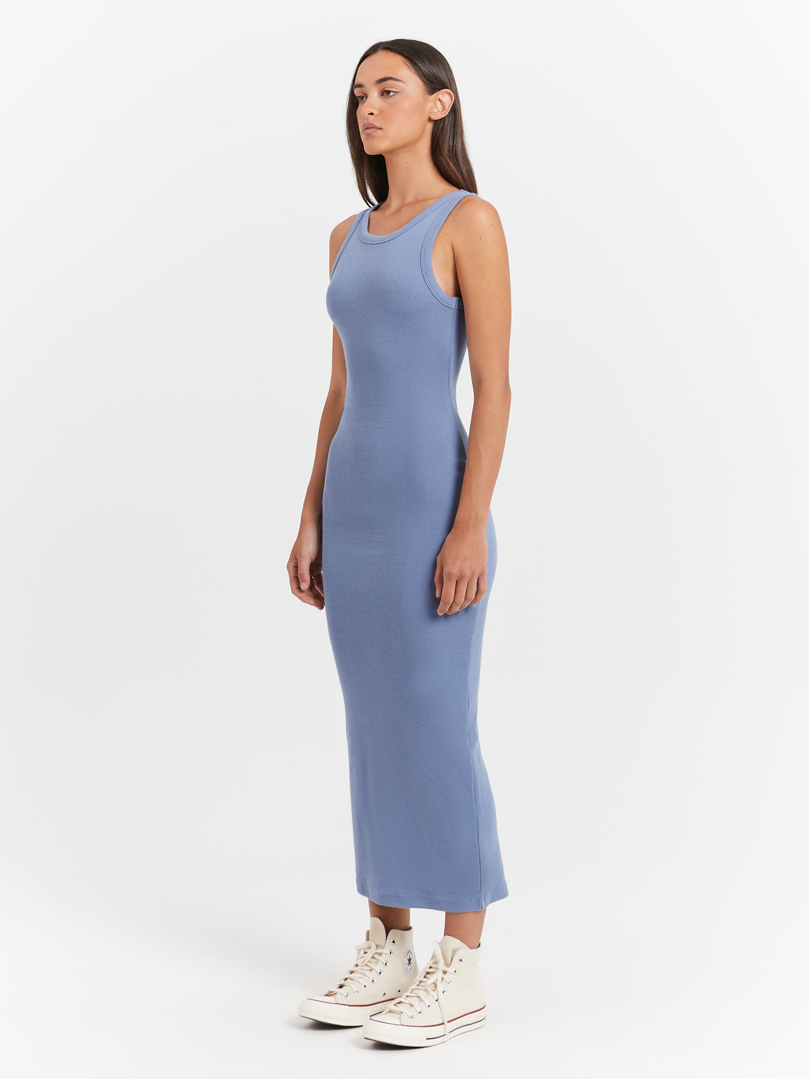 Miranda Maxi Dress in Chambray