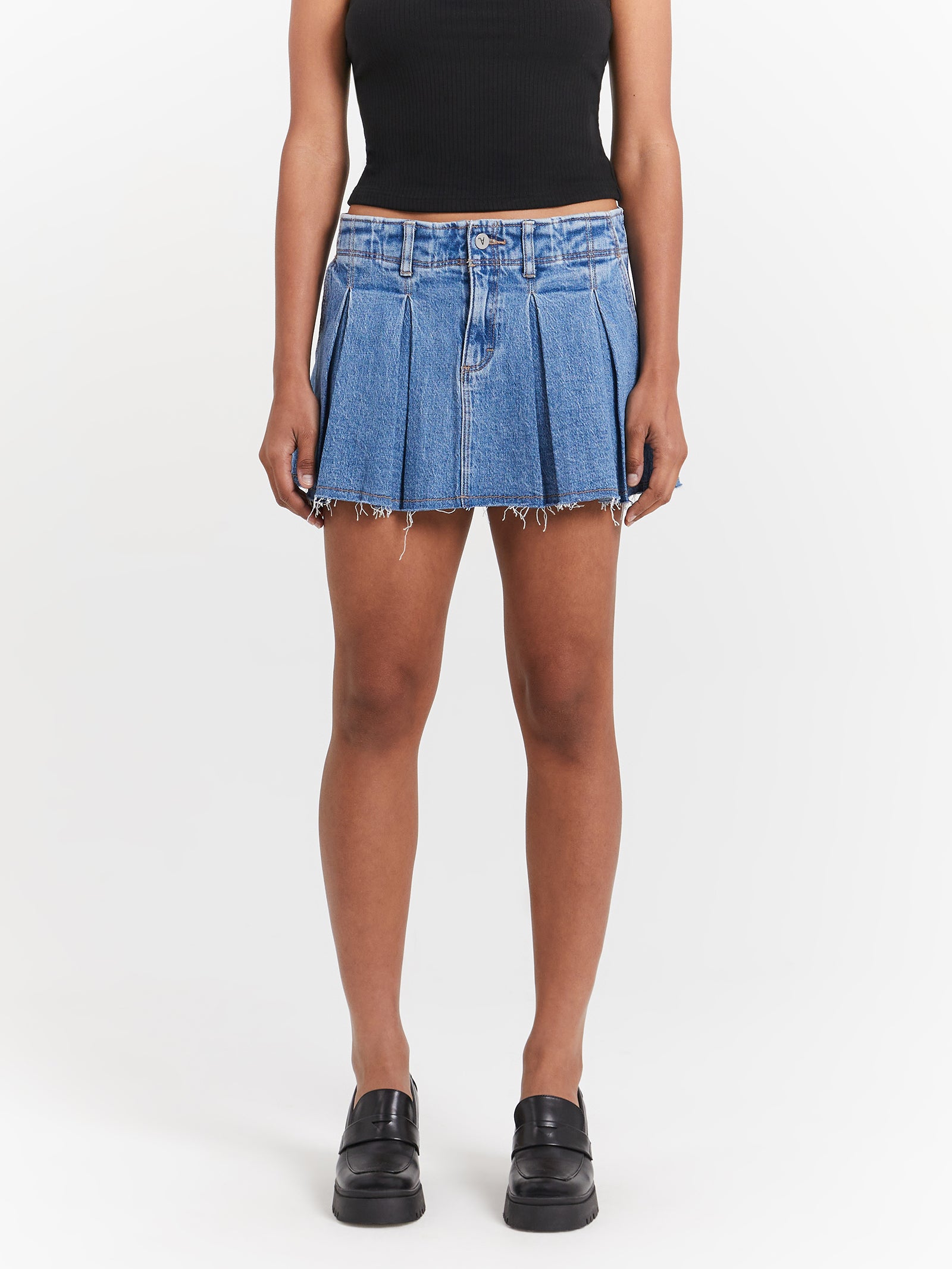 Pleated Mini Skirt in Debbie