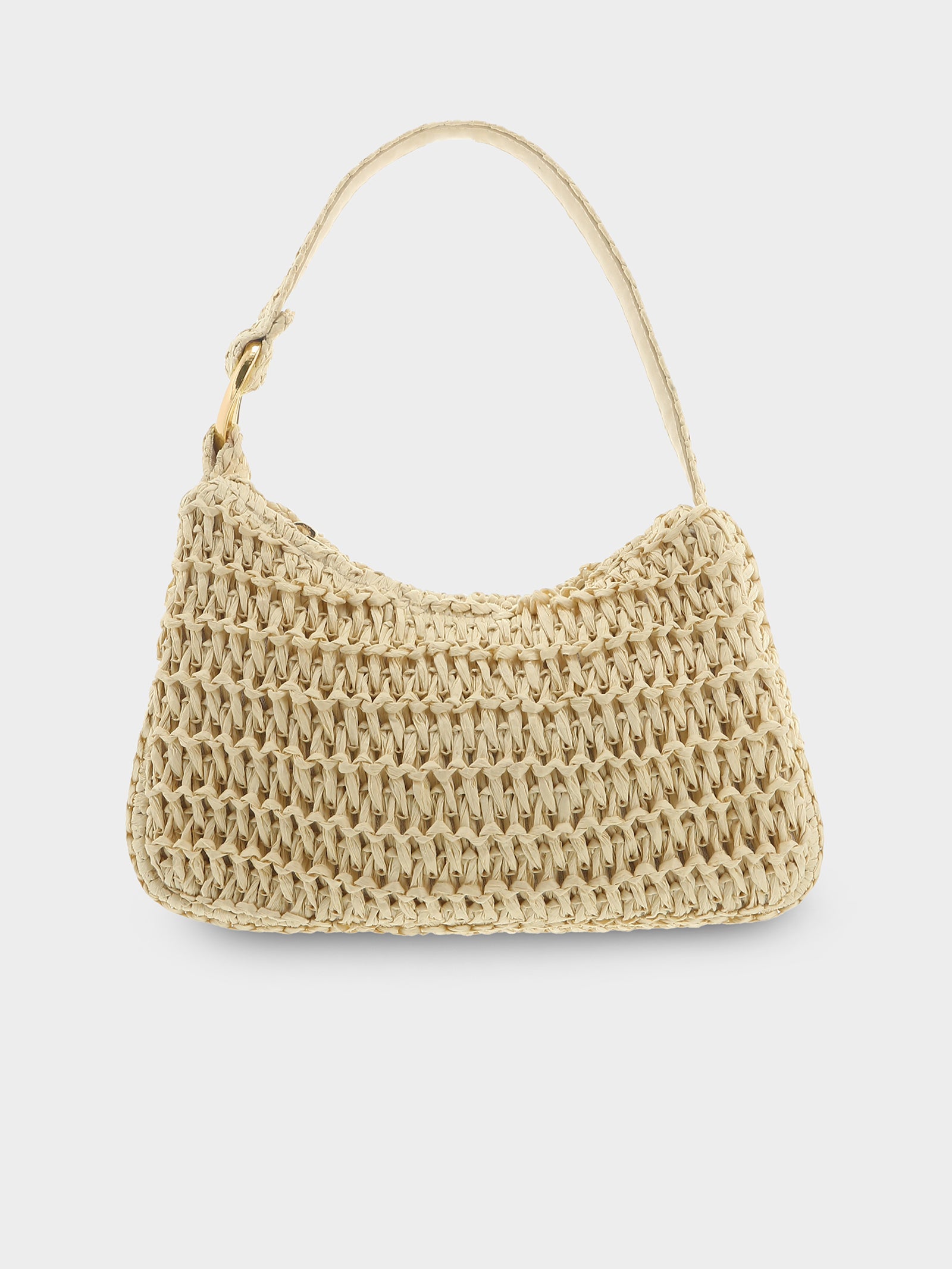 Summer Shoulder Bag in Natural Raffia