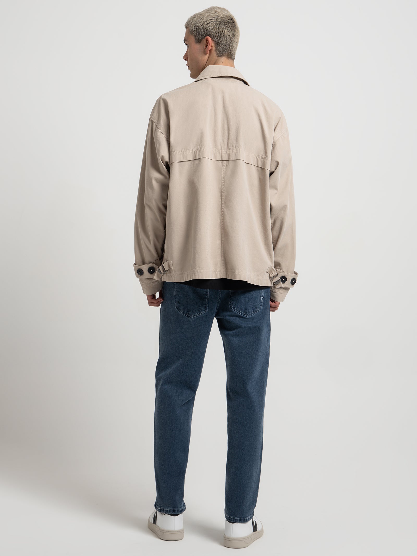 Harlow Zip Jacket in Stone