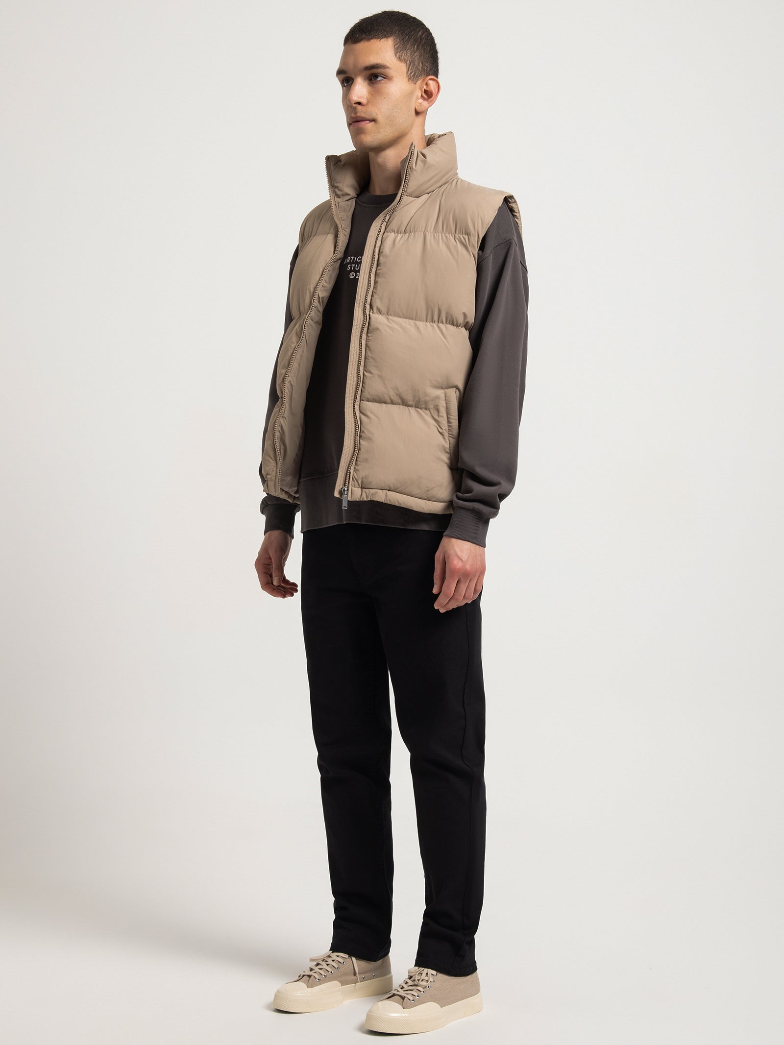 Seneca Puffer Vest in Granola