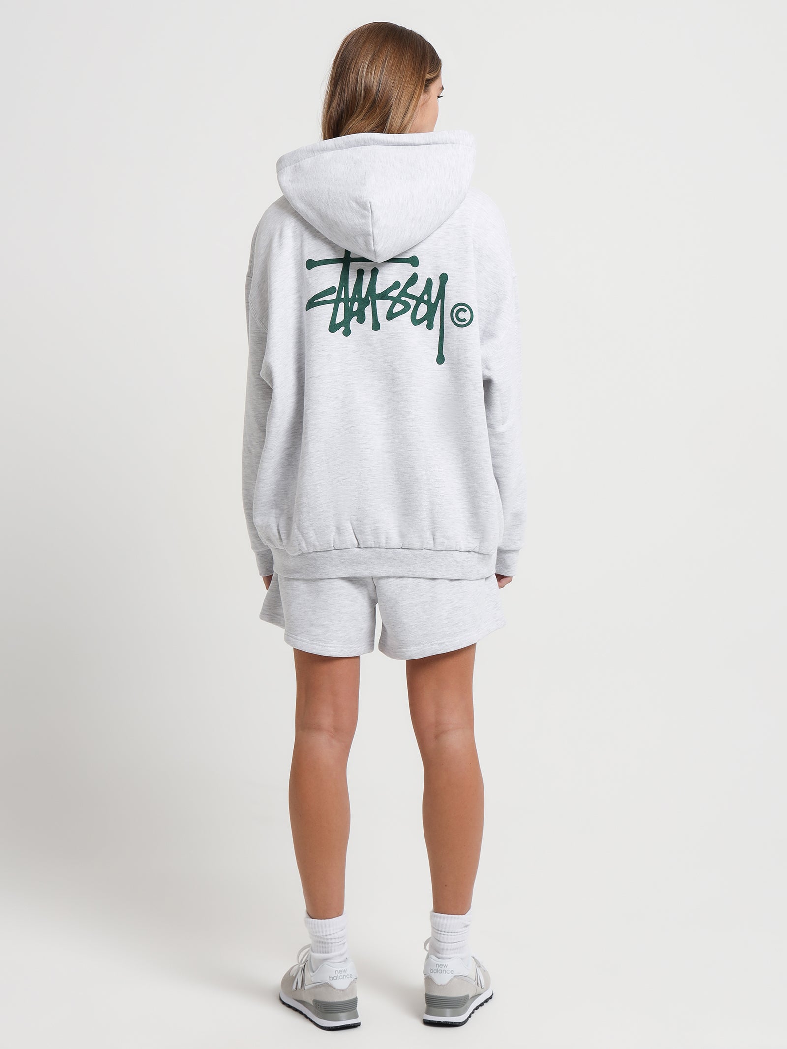 Graffiti Zip Up Hood in Snow Marle