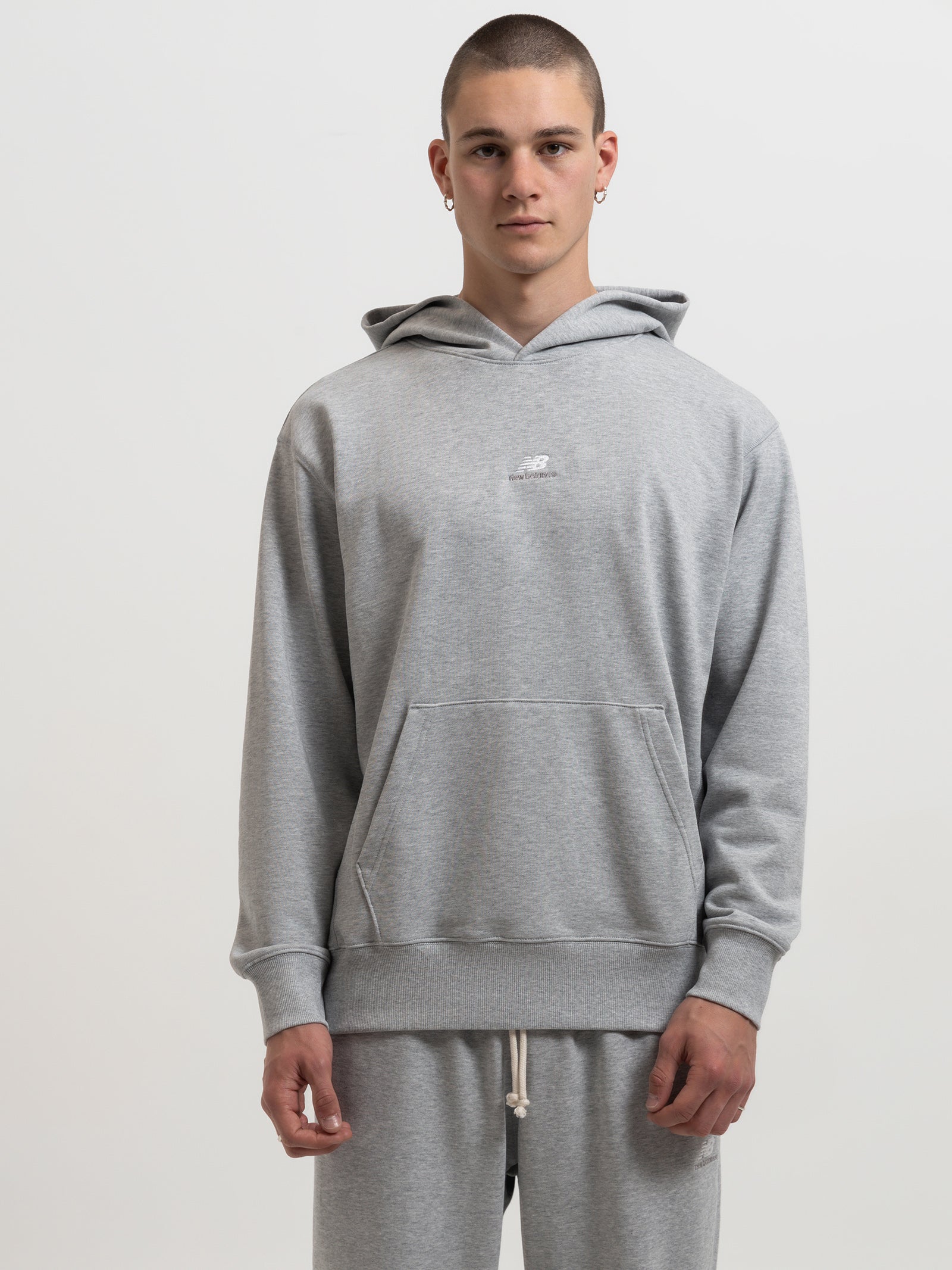 Athletics Remastered Graphic French Terry Hoodie in Grey