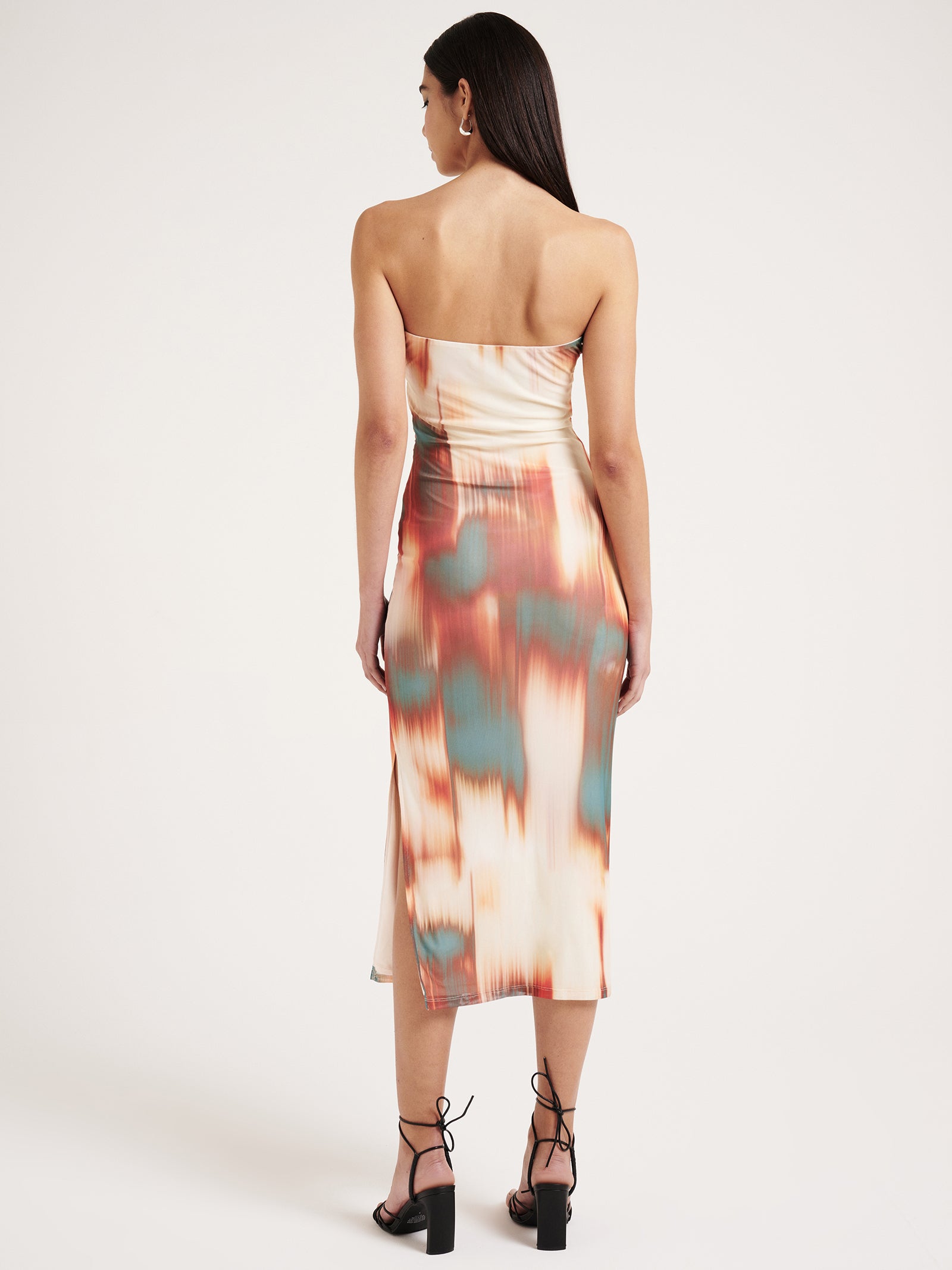 Senya Mesh Midi Dress in Blur