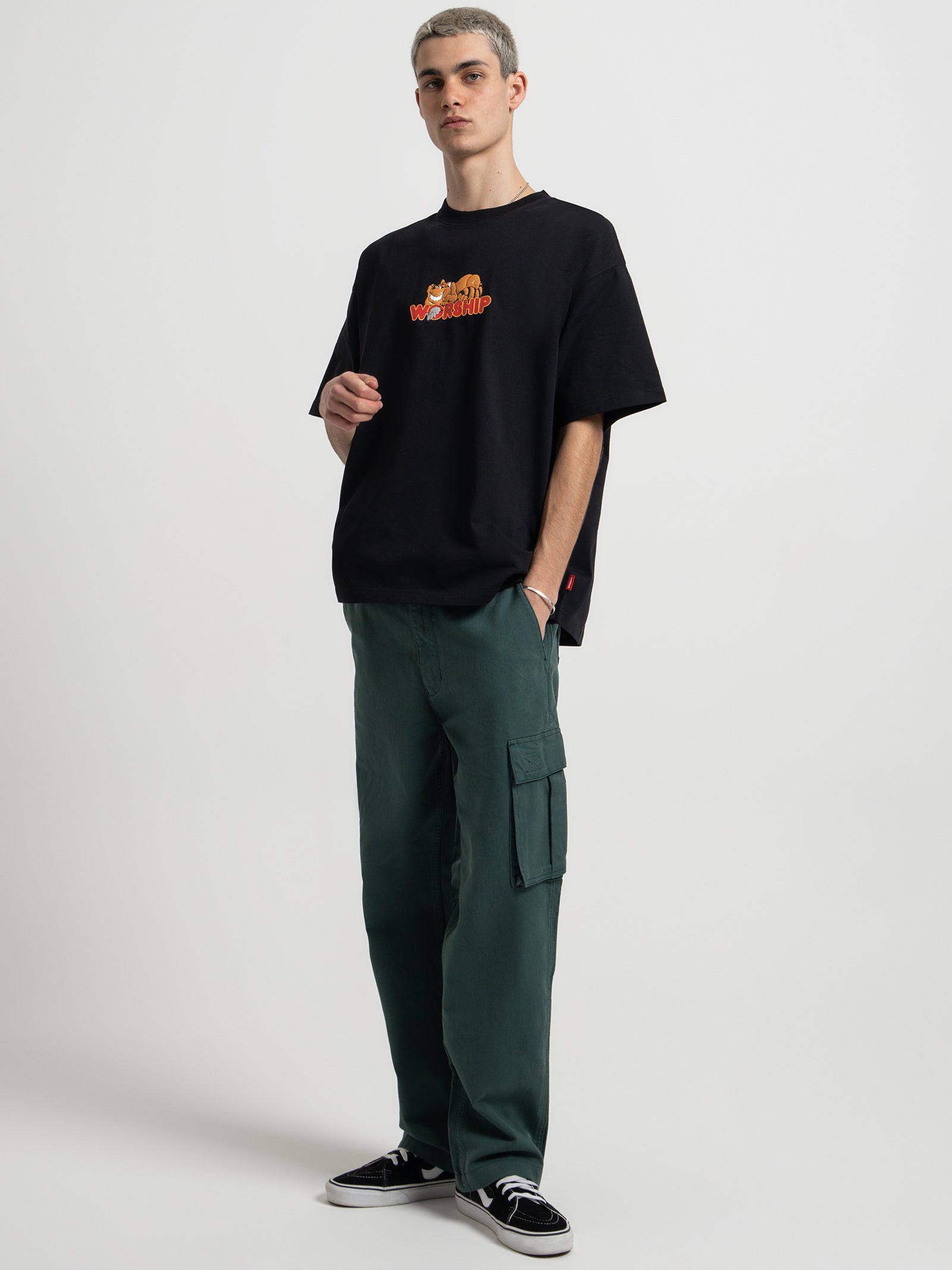 Breakdown Utility Cargo Pants in Dark Teal Green