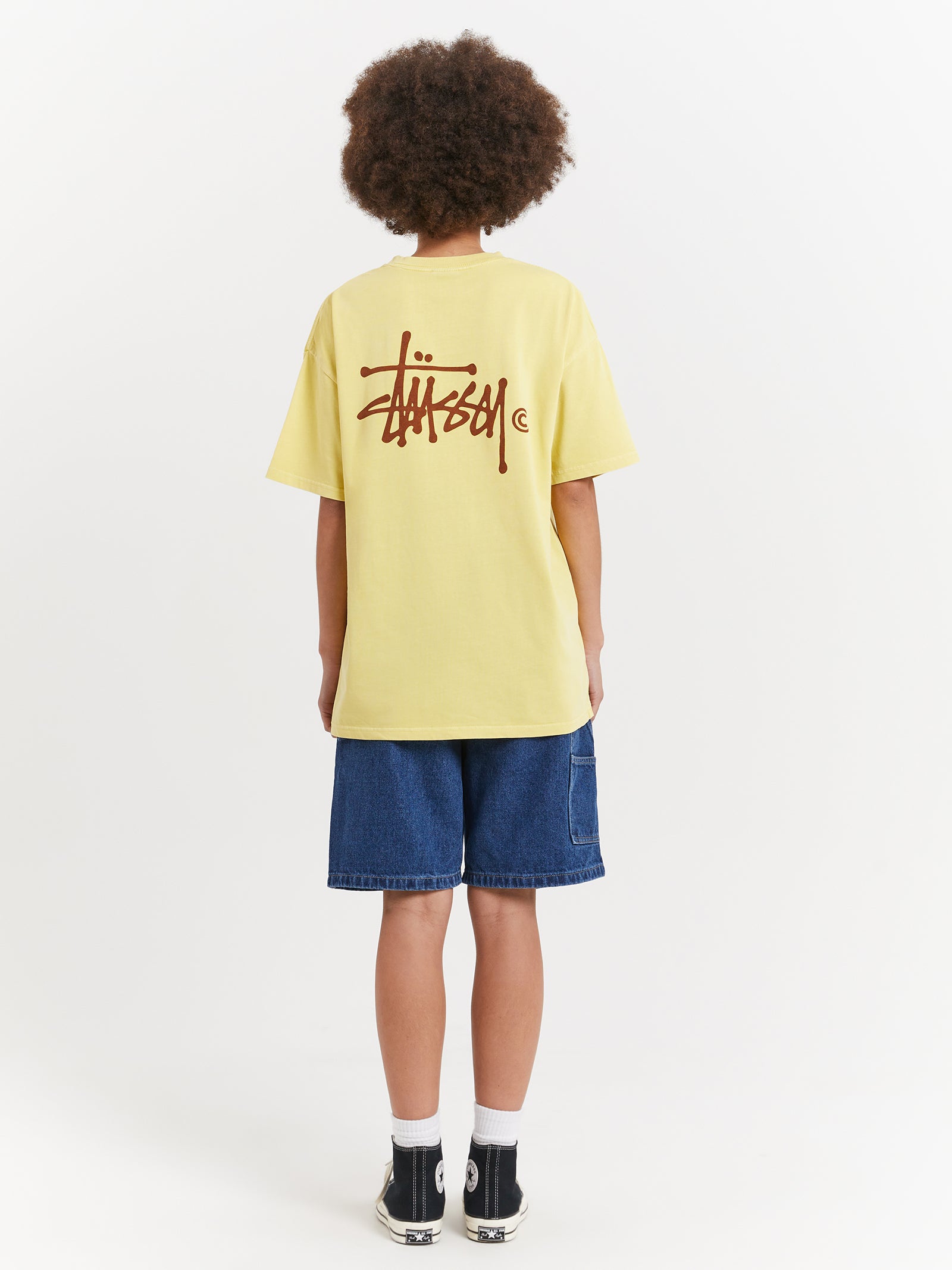 Graffiti Pigment Relaxed T-Shirt in Butter