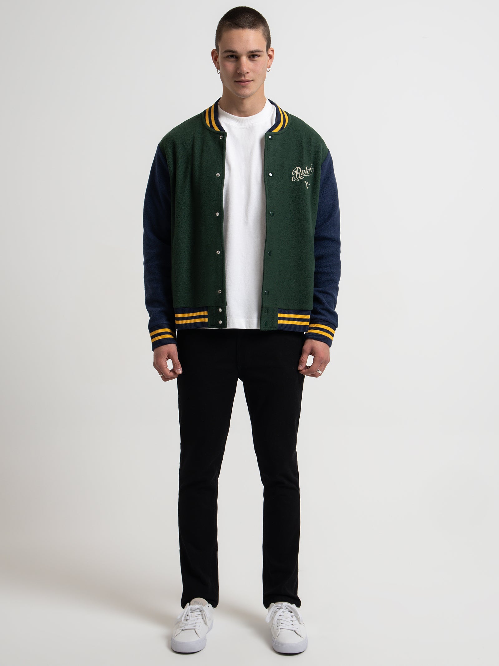 Athletic Department Varsity Jacket in College Green