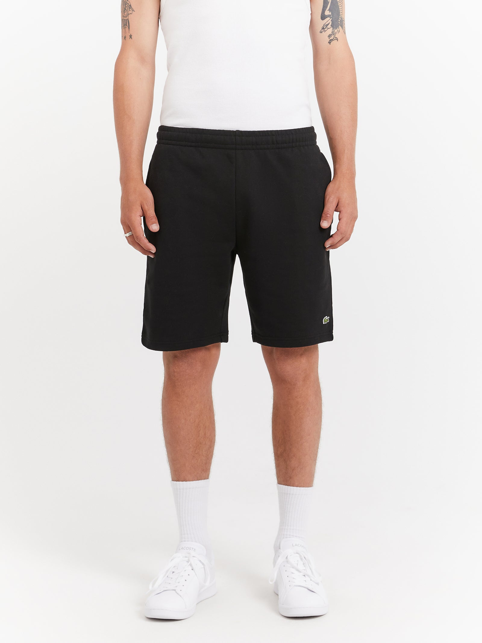 Regular Fit Organic Cotton Shorts in Black