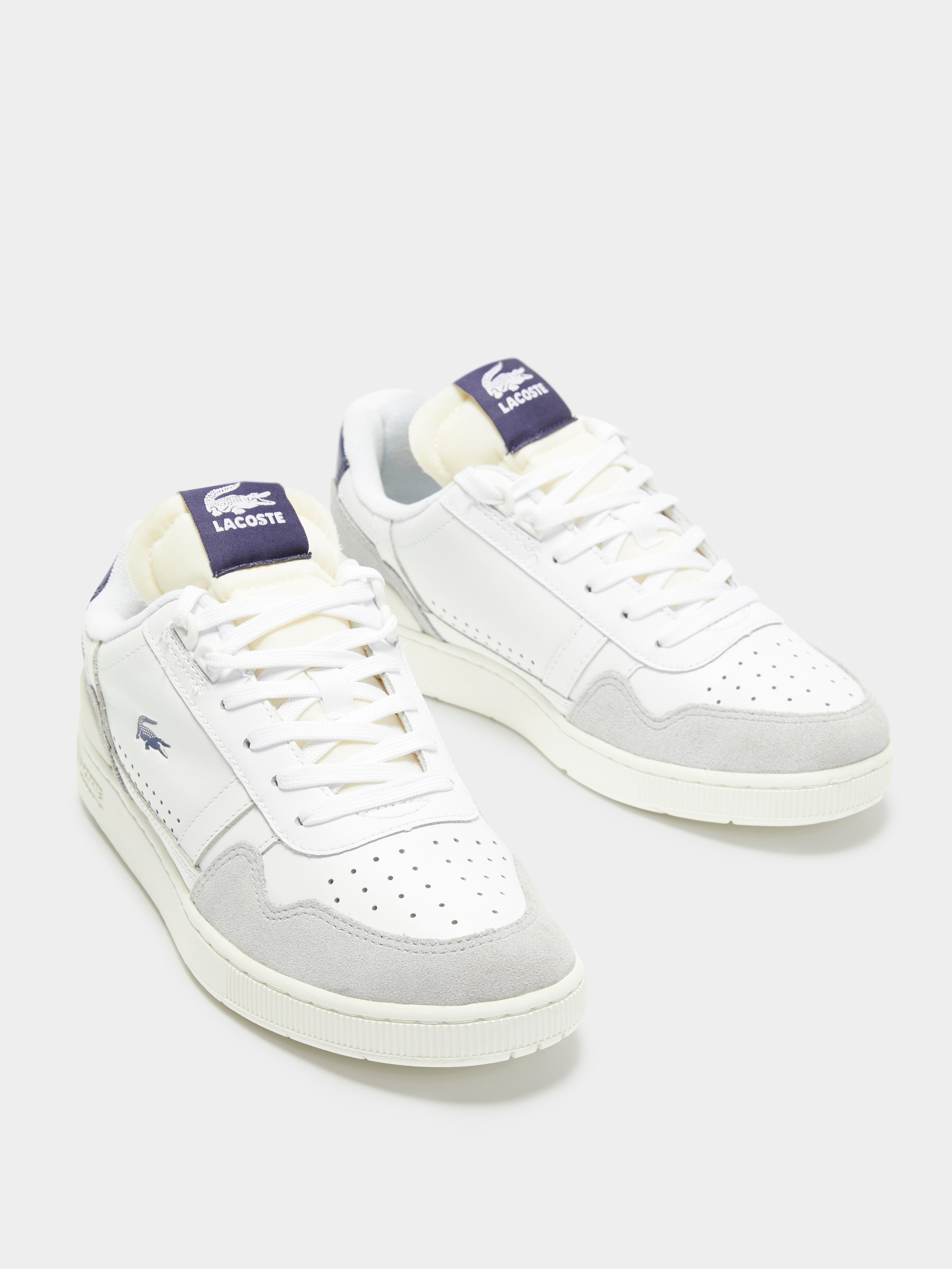 Womens T-Clip Sneakers in White & Navy