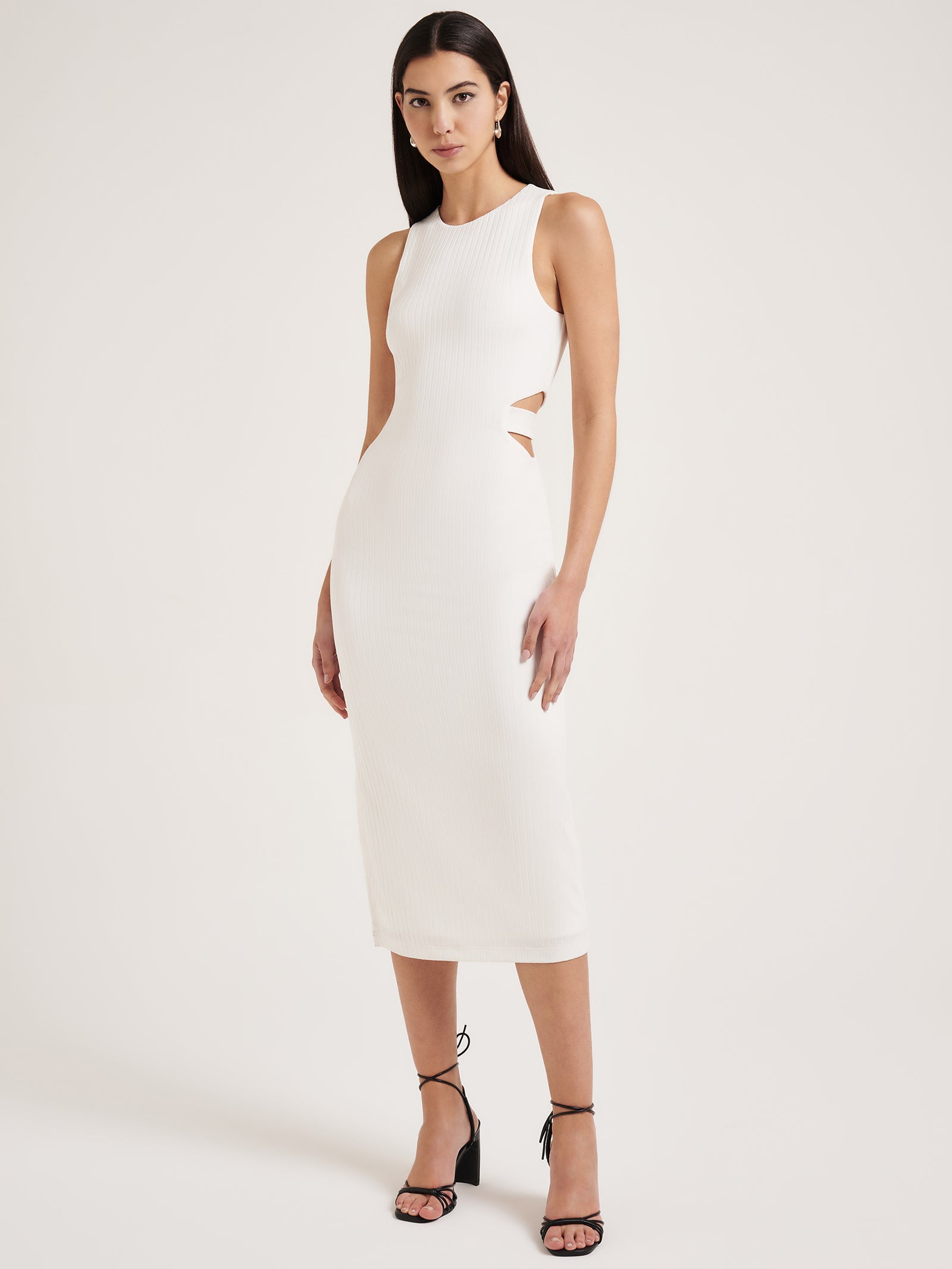 Safiya Midi Dress in White