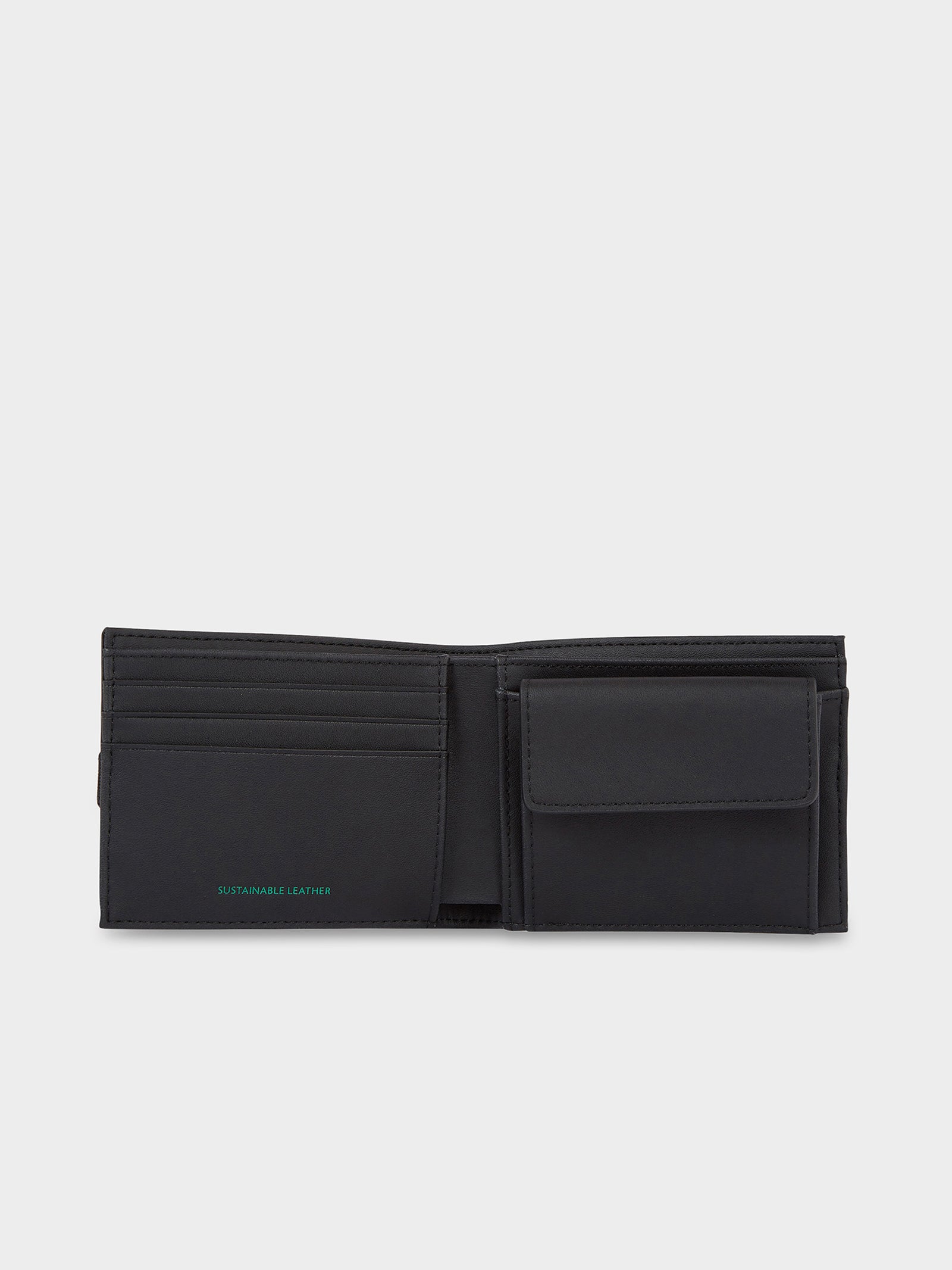 Essential Webbing Card & Coin Wallet in Black