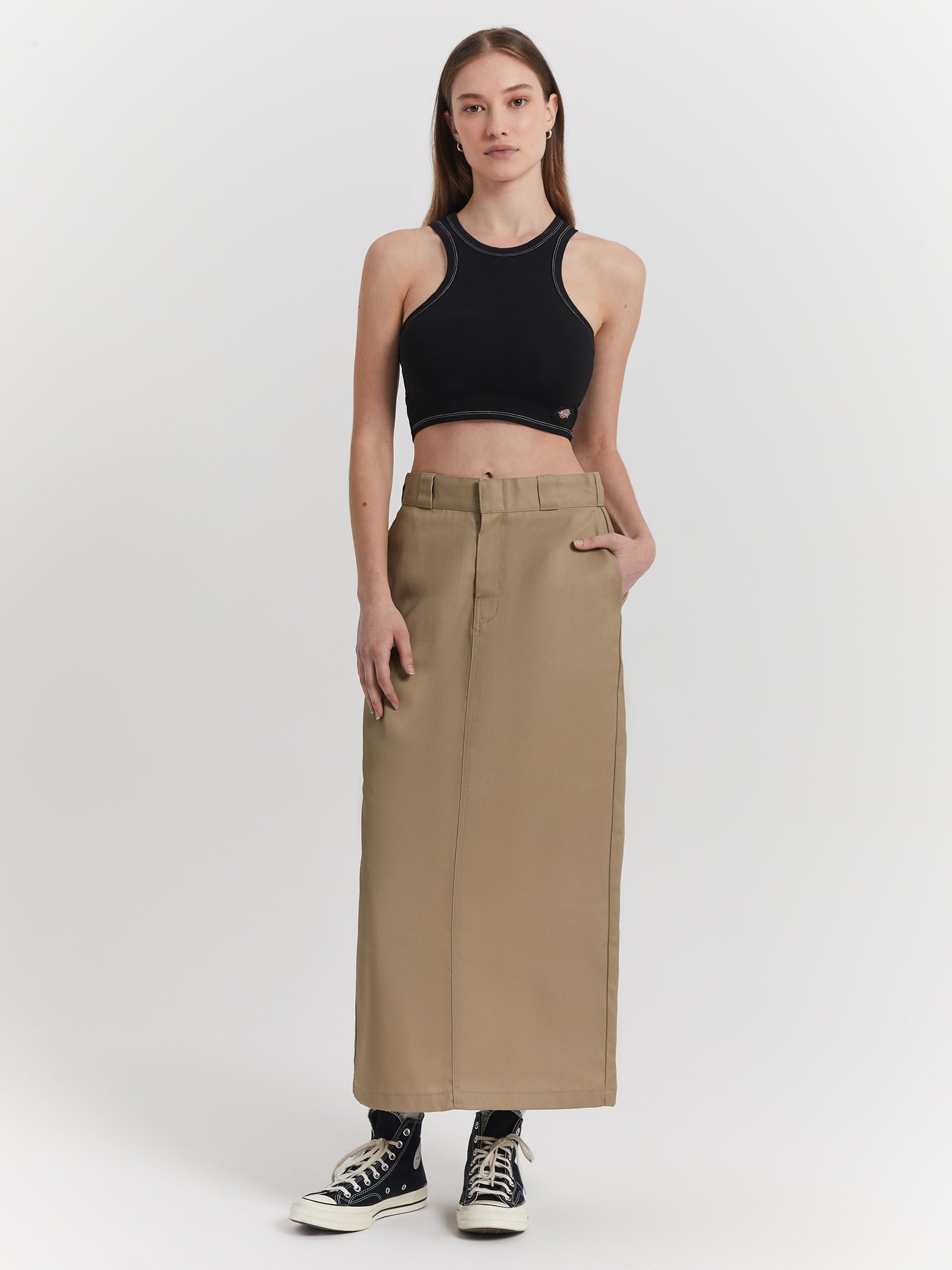 874 Midi Skirt in Khaki