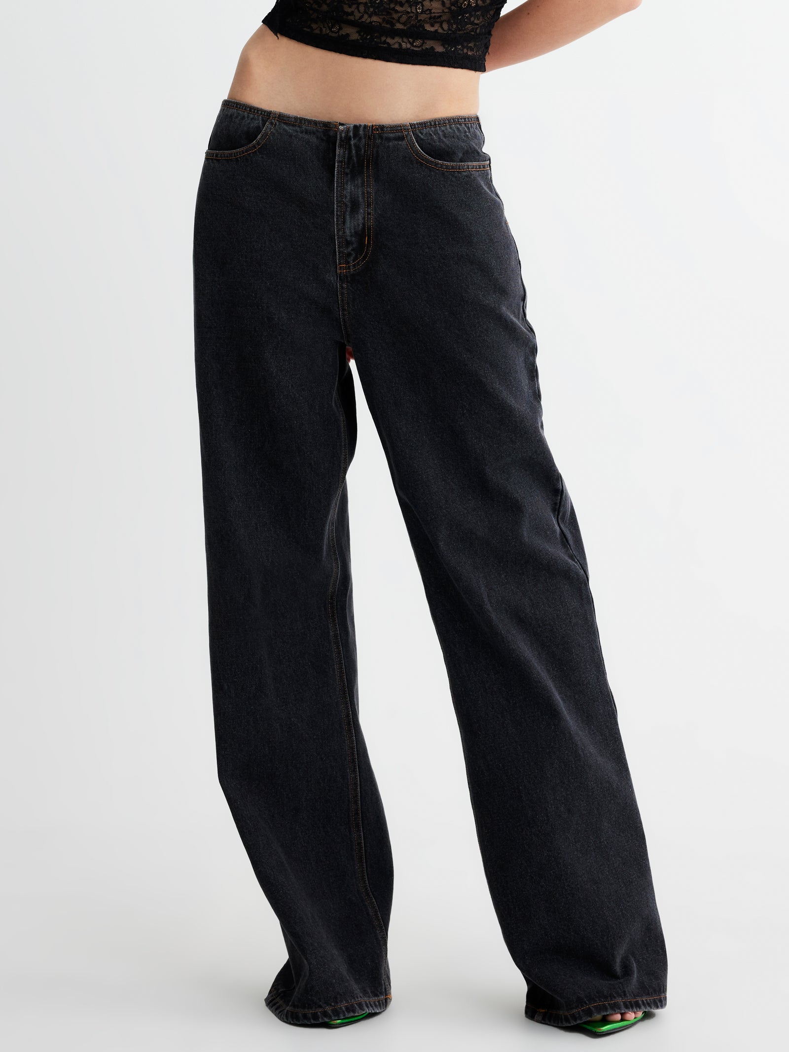 Practical Magic Jeans in Charcoal Denim