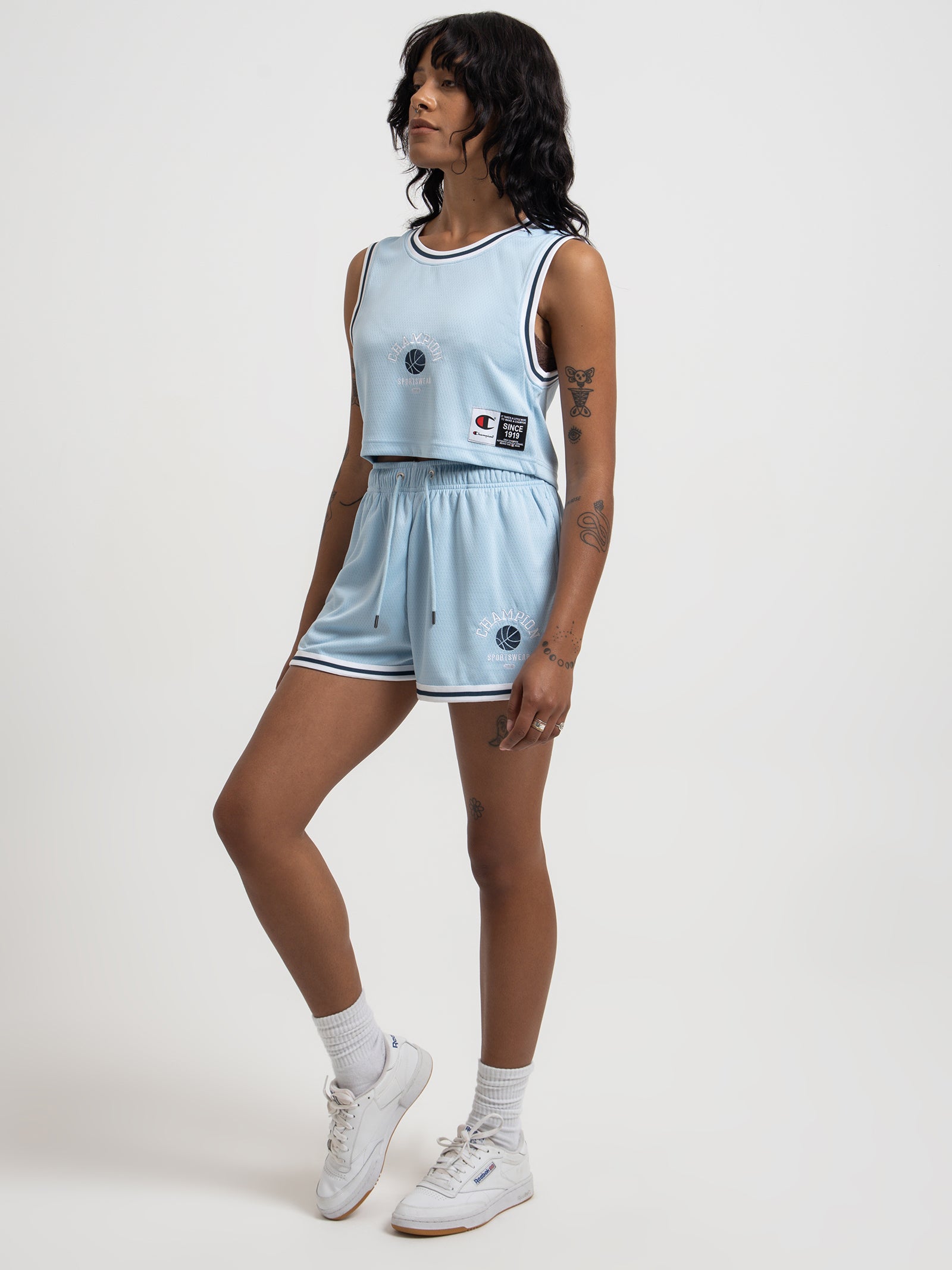 Lifestyle Clubhouse Basketball Crop Jersey in Coastline