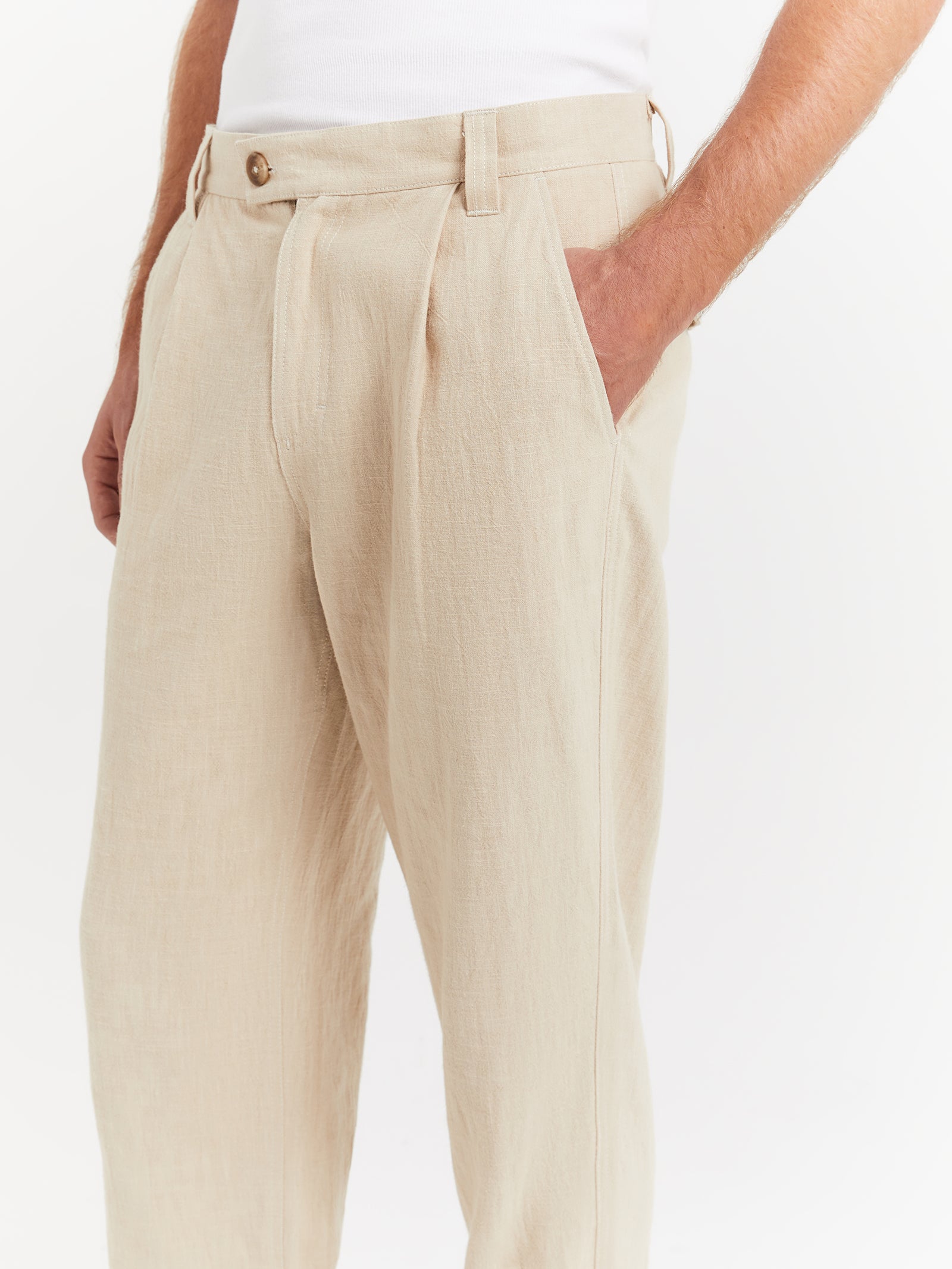 Giles Tailored Pants in Ivory