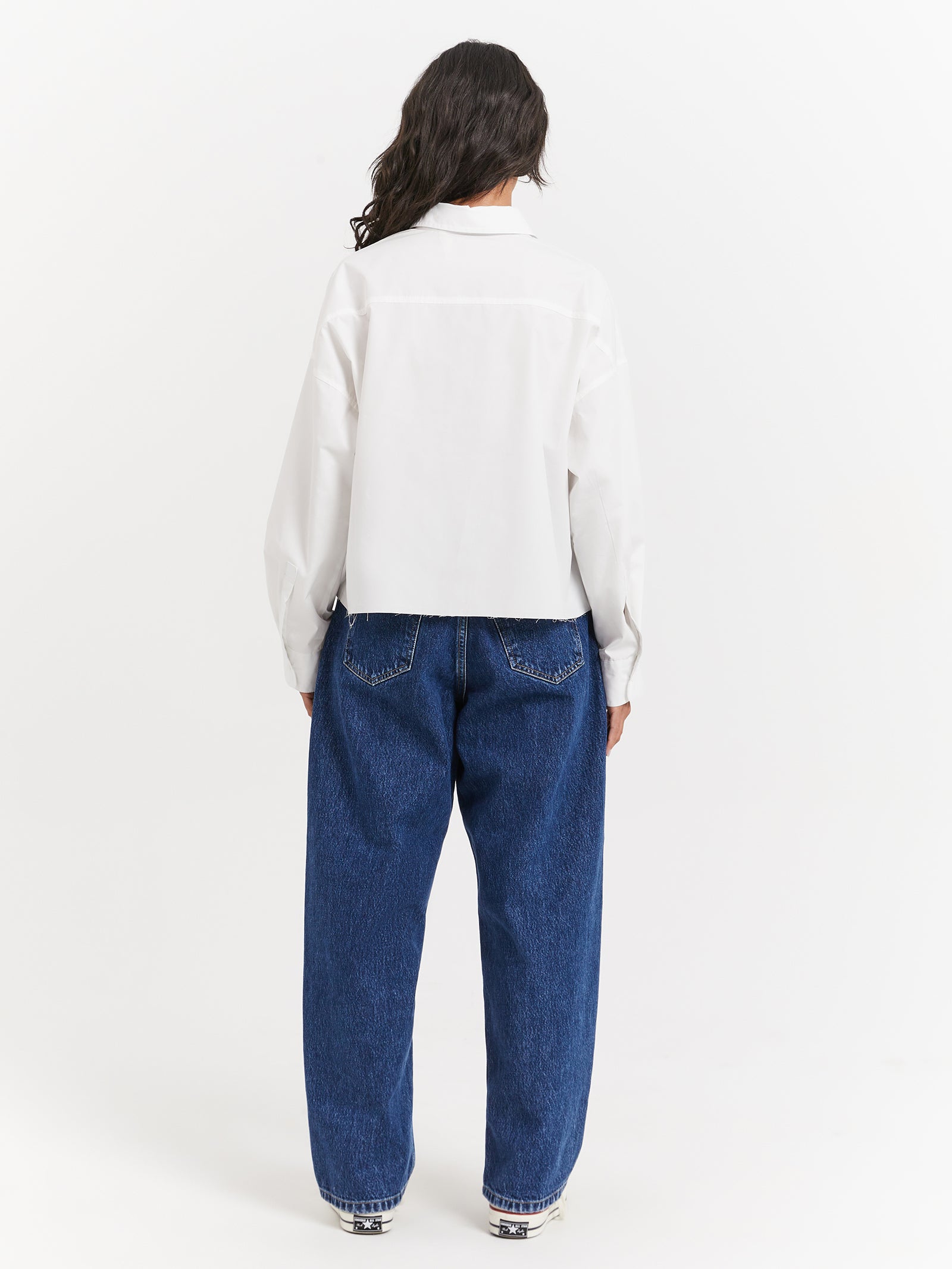 Lukea Cropped Shirt in Off White