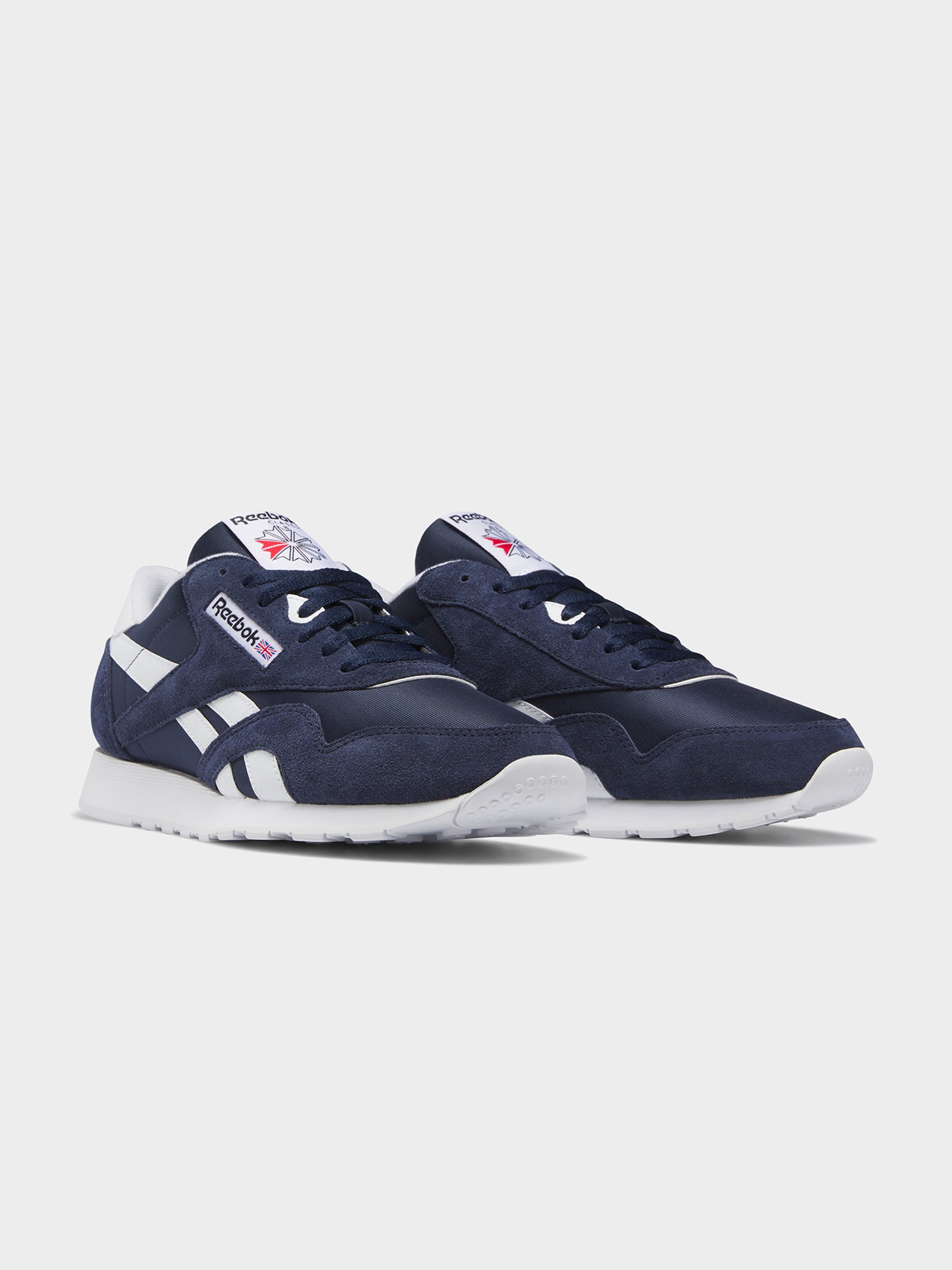 Unisex Classic Nylon Sneakers in Navy & White