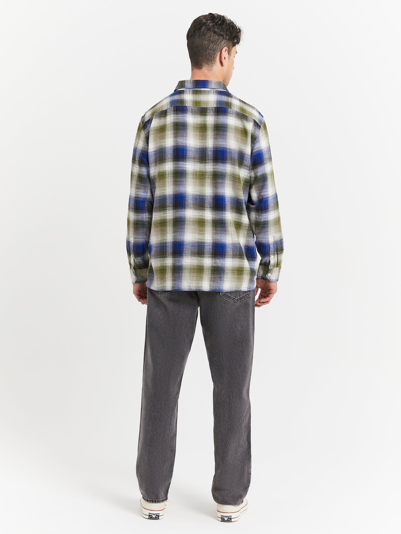 Jackson Worker Overshirt in Jonty Plaid Sea Moss