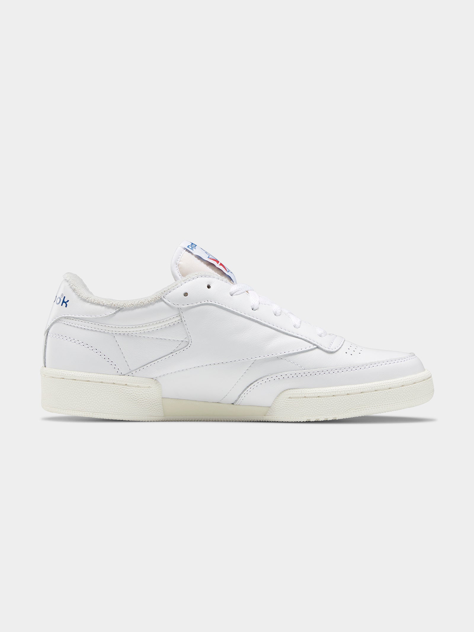 Mens Club C 85 Sneakers in White, Chalk & Vector Blue