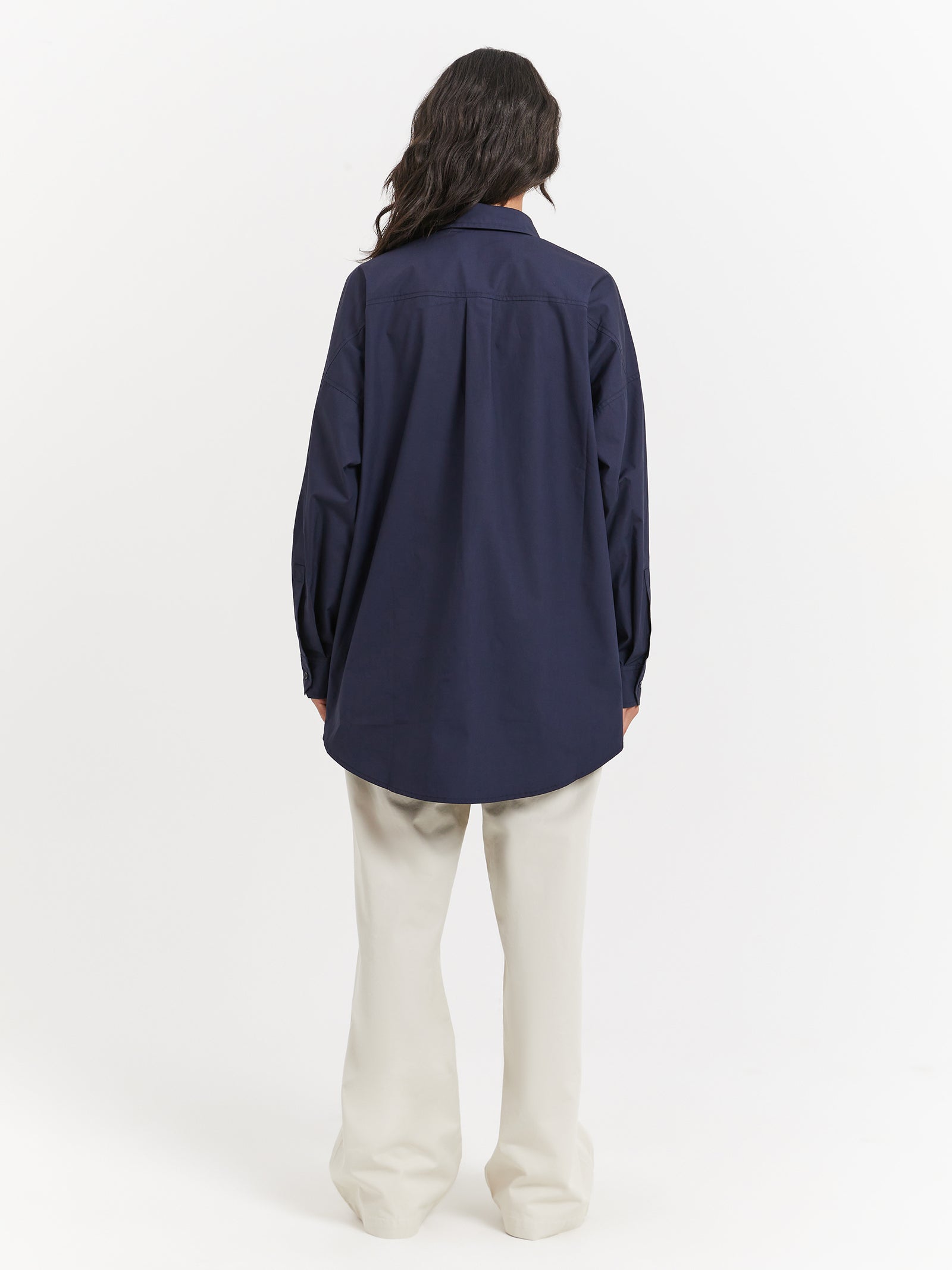 Anni Oversized Shirt in Navy