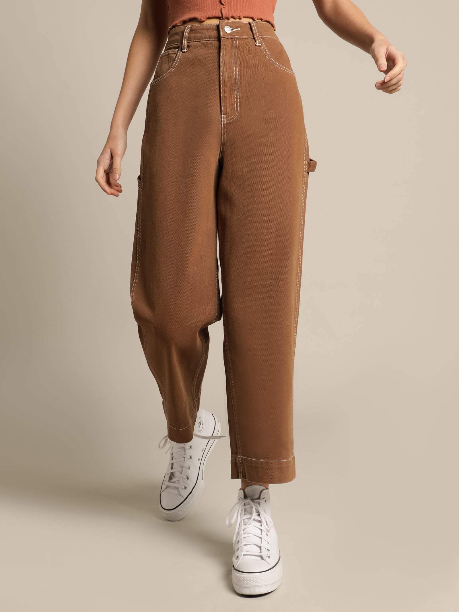 Harlem Carpenter Pants in Pecan Brown