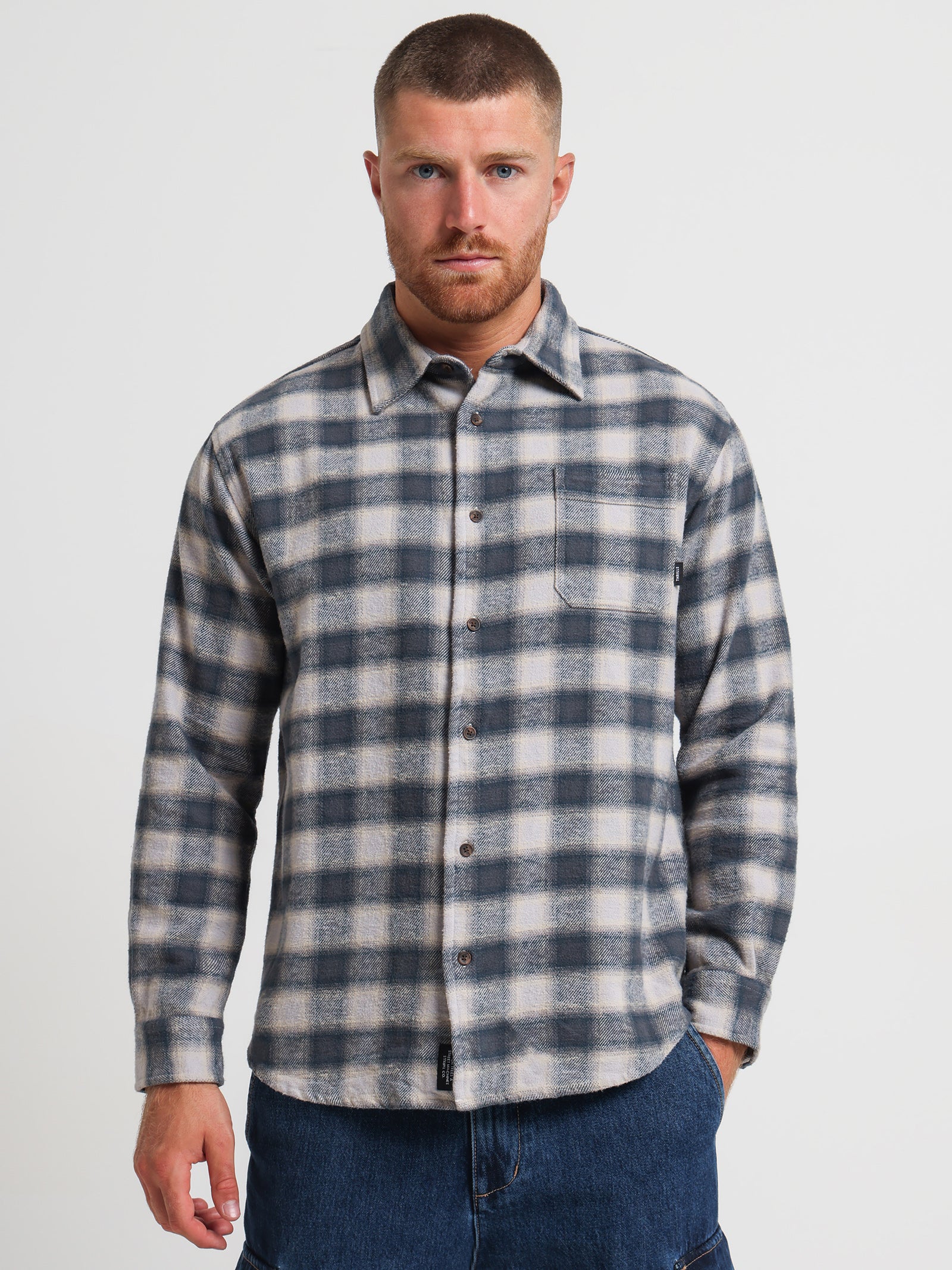 Barrio Quilt Flannel Shirt in Petrol