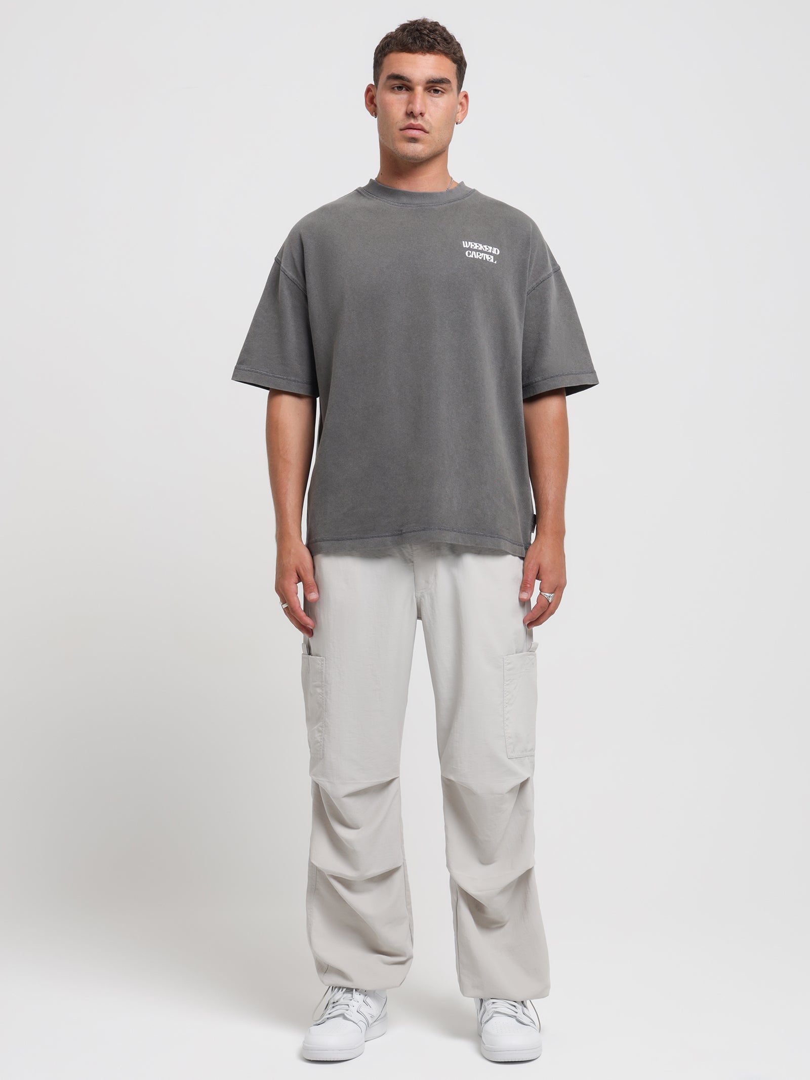 Conspiracy Parachute Pants in Ecru