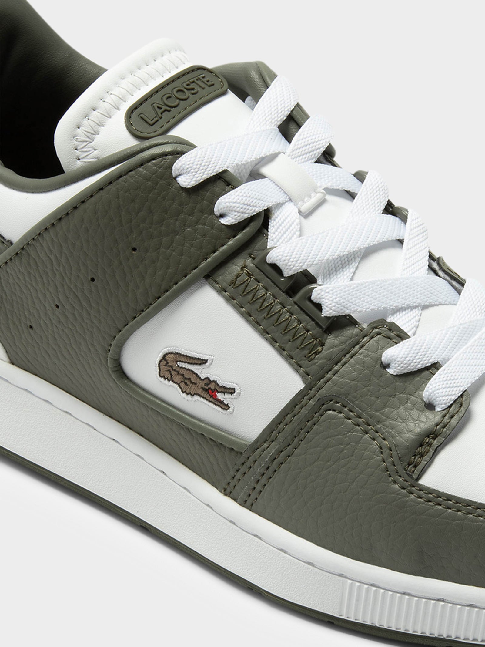 Mens Court Cage 223 Sneakers in White & Khaki